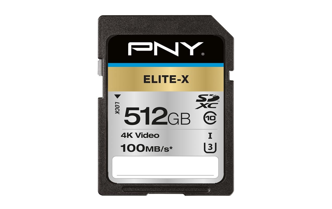 PNY SDXC-Karte Elite-X UHS-I U3 512 GB