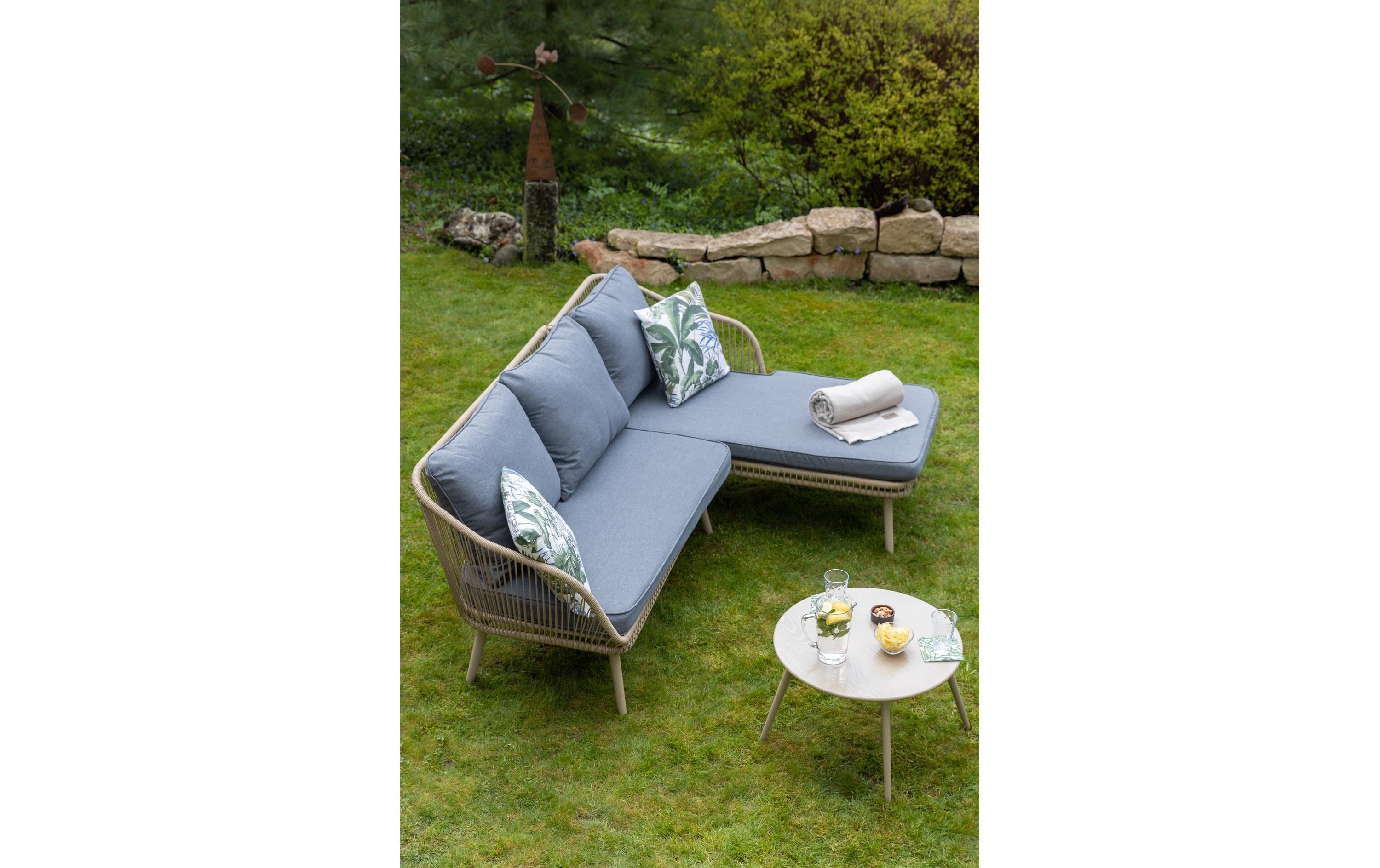 COCON Loungeset Morcote, Beige/Grau, 4 Sitzplätze