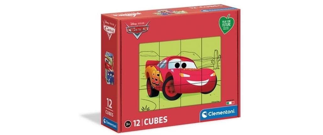 Clementoni Kleinkinder Puzzle Würfel Puzzle Cars 12 tlg.