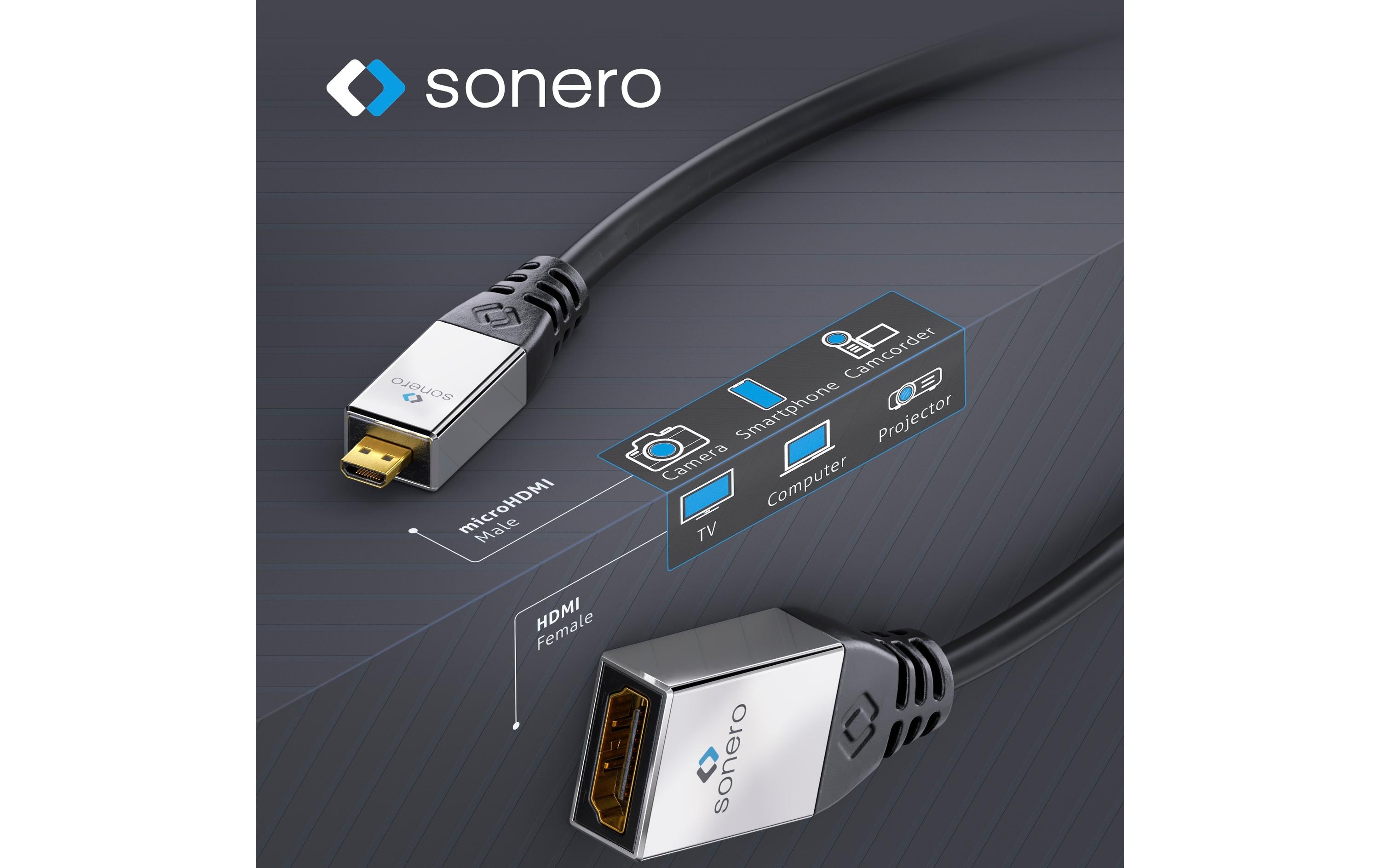 sonero Adapterkabel 4K High Speed Micro-HDMI (HDMI-D) - HDMI