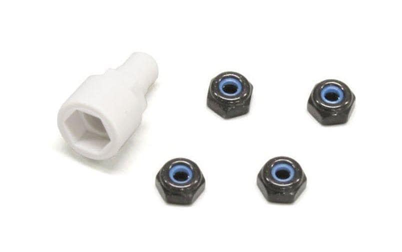 Kyosho Radmutter Color Nylon Nut Black Mini-Z MZW13BK