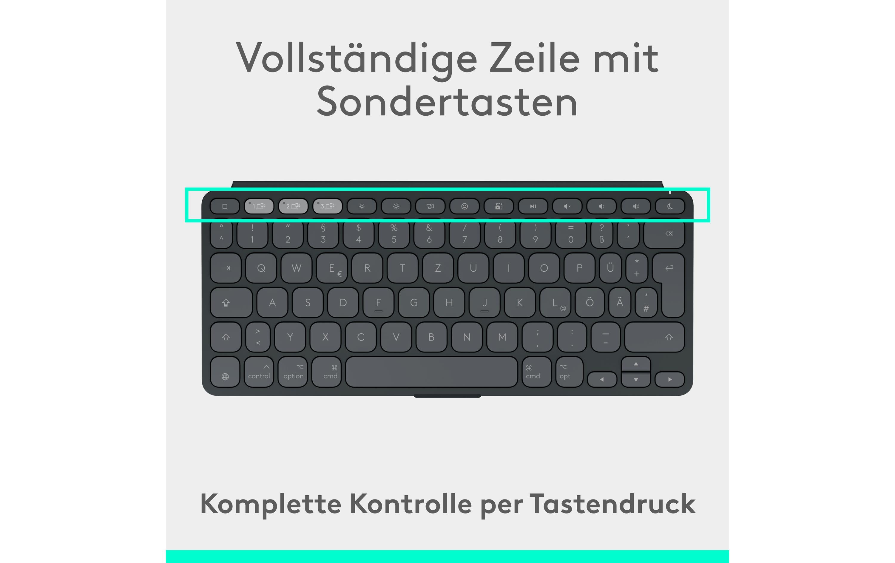 Logitech Tastatur Keys-To-Go 2 Apple Graphite