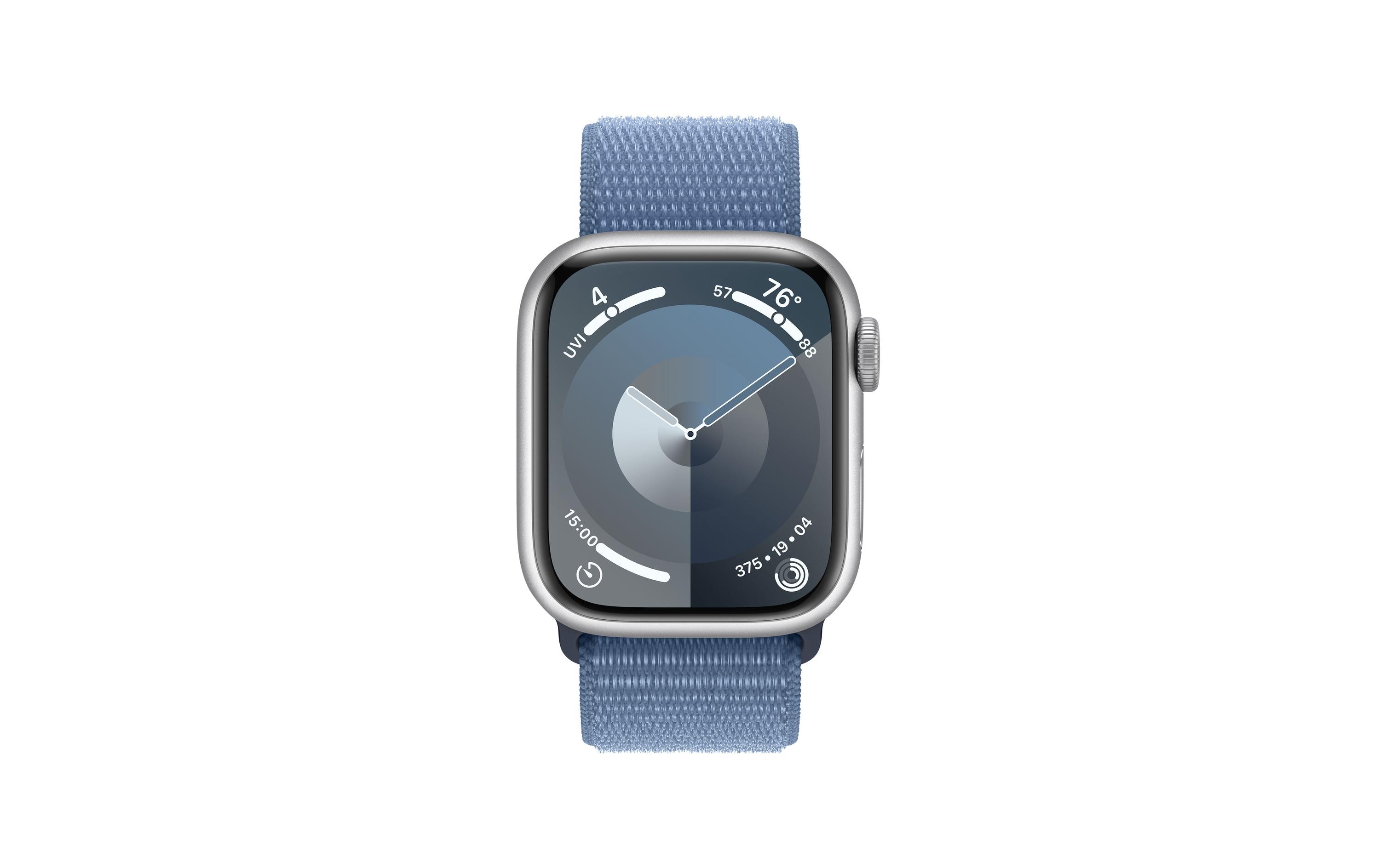 Apple Watch Series 9 41 mm Alu Silber Loop Winterblau