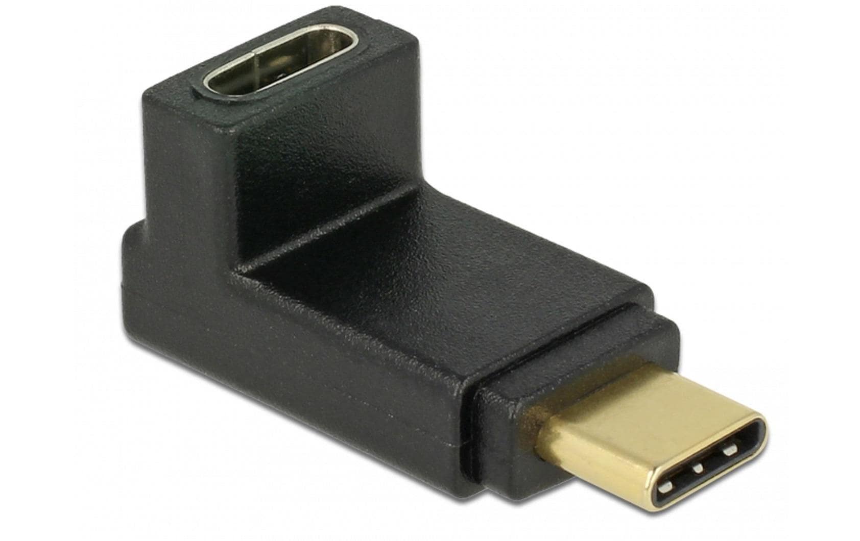 Delock USB 3.1 Adapter Gen2, 10Gbps, C-C, m-f oben gewinkelt