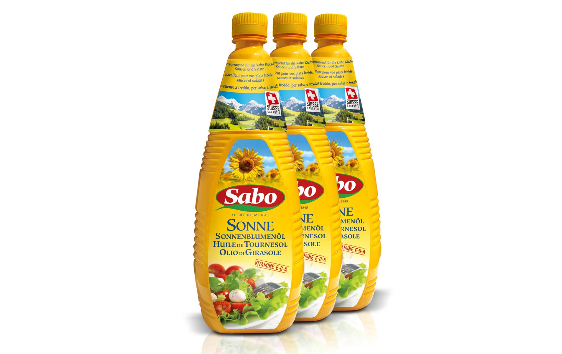 Sabo Sonnenblumenöl raffiniert Sonne 3 x 1 l