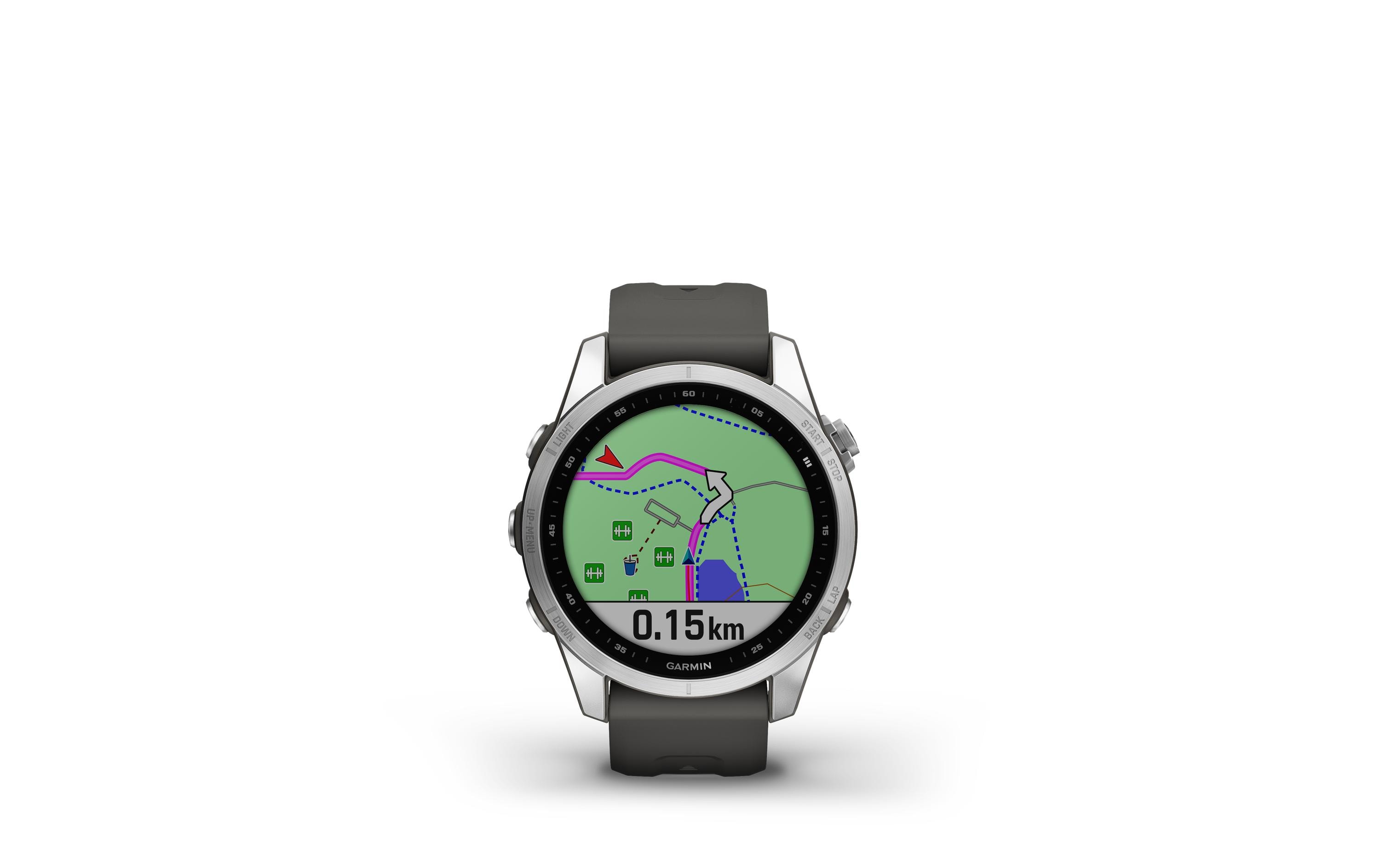 GARMIN Sportuhr Fenix 7S Anthrazit/Silber