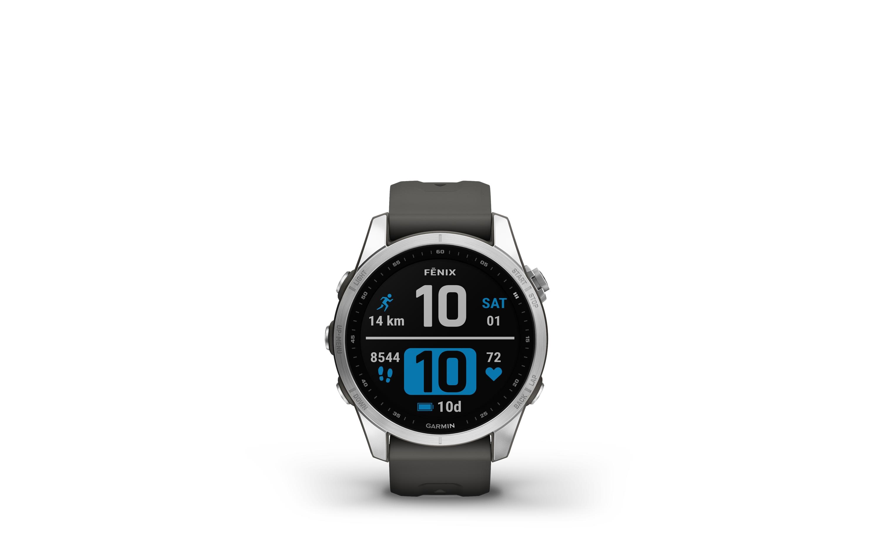 GARMIN Sportuhr Fenix 7S Anthrazit/Silber