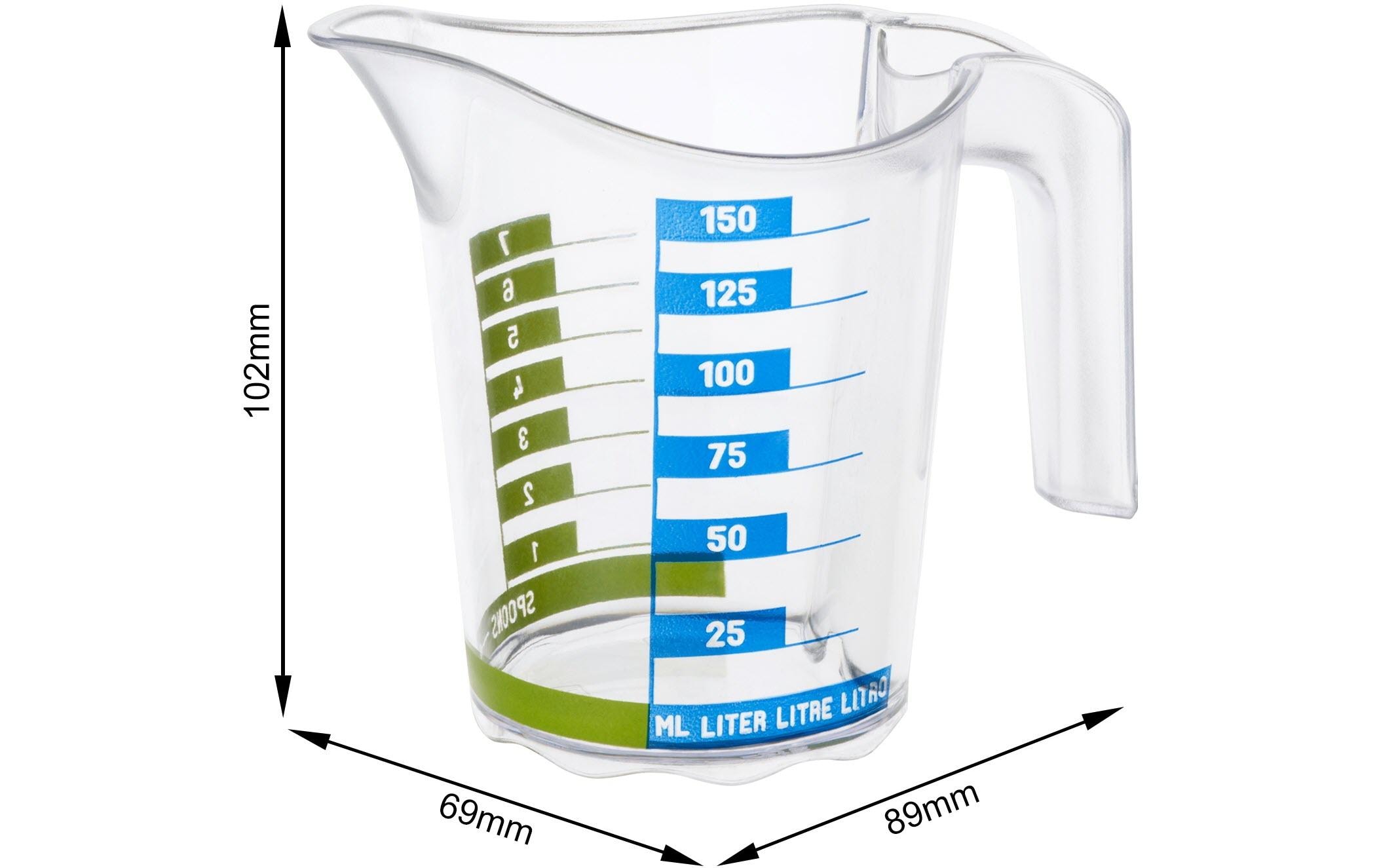 Rotho Messbecher Domino Dekor 1.5 dl, Transparent