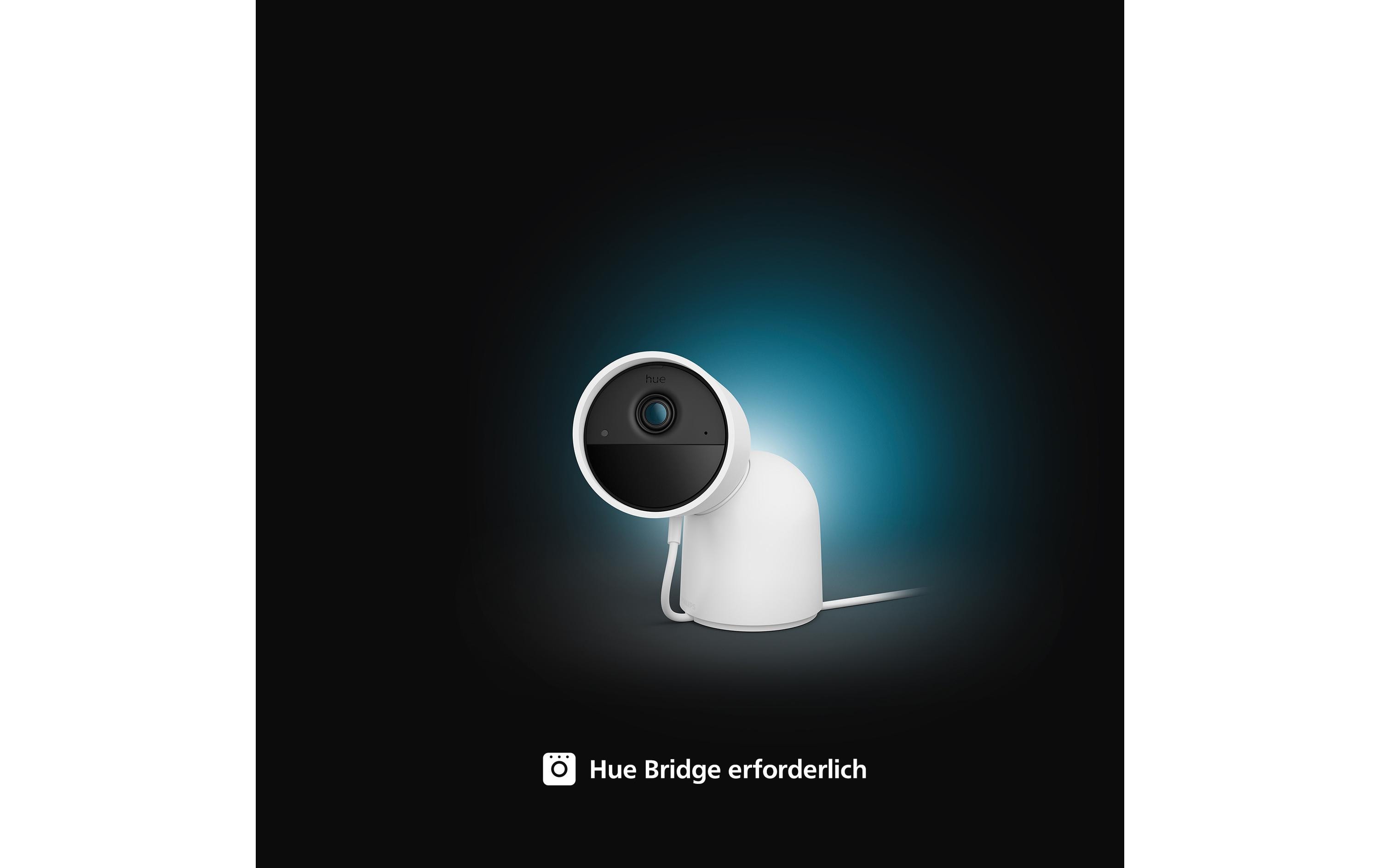 Philips Hue Secure kabelgebundene Kamera mit Standfuss Weiss