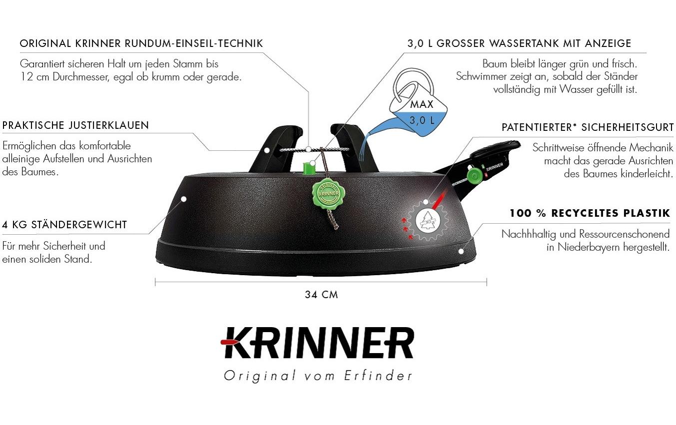 Krinner Weihnachtsbaumständer Green Line Comfort Grip S, Ø 34 cm