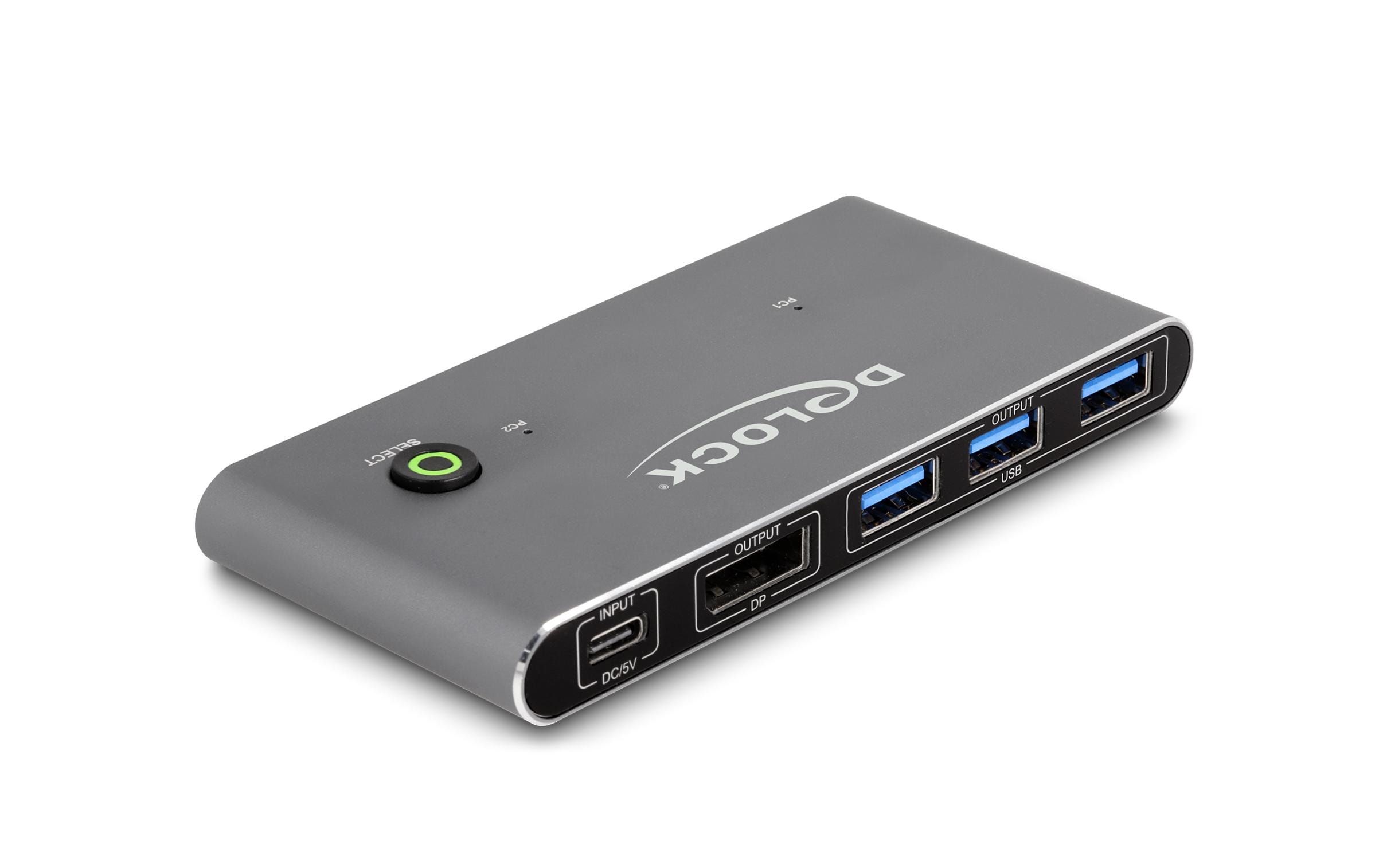 Delock KVM Switch Displayport 8K 30 Hz mit USB 5 Gbps