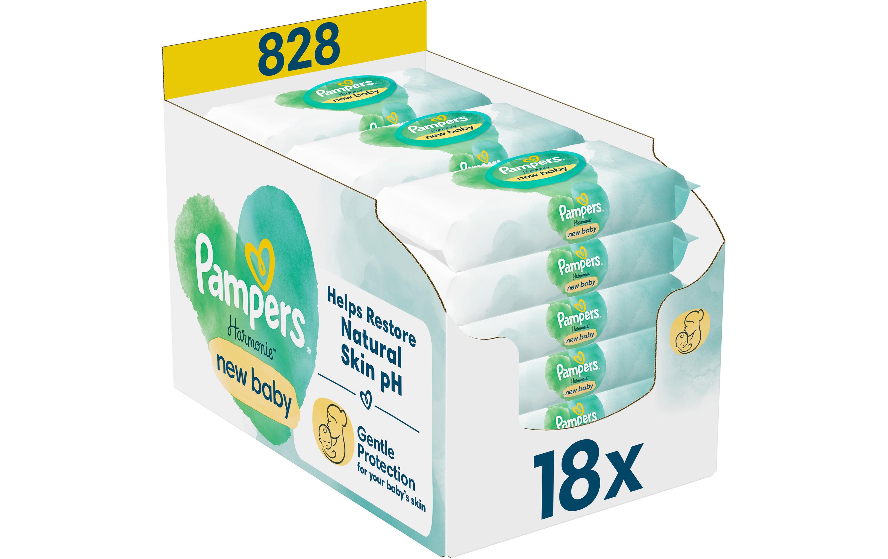 Pampers Feuchttücher Harmonie New Baby 18er Pack / 828 Stück