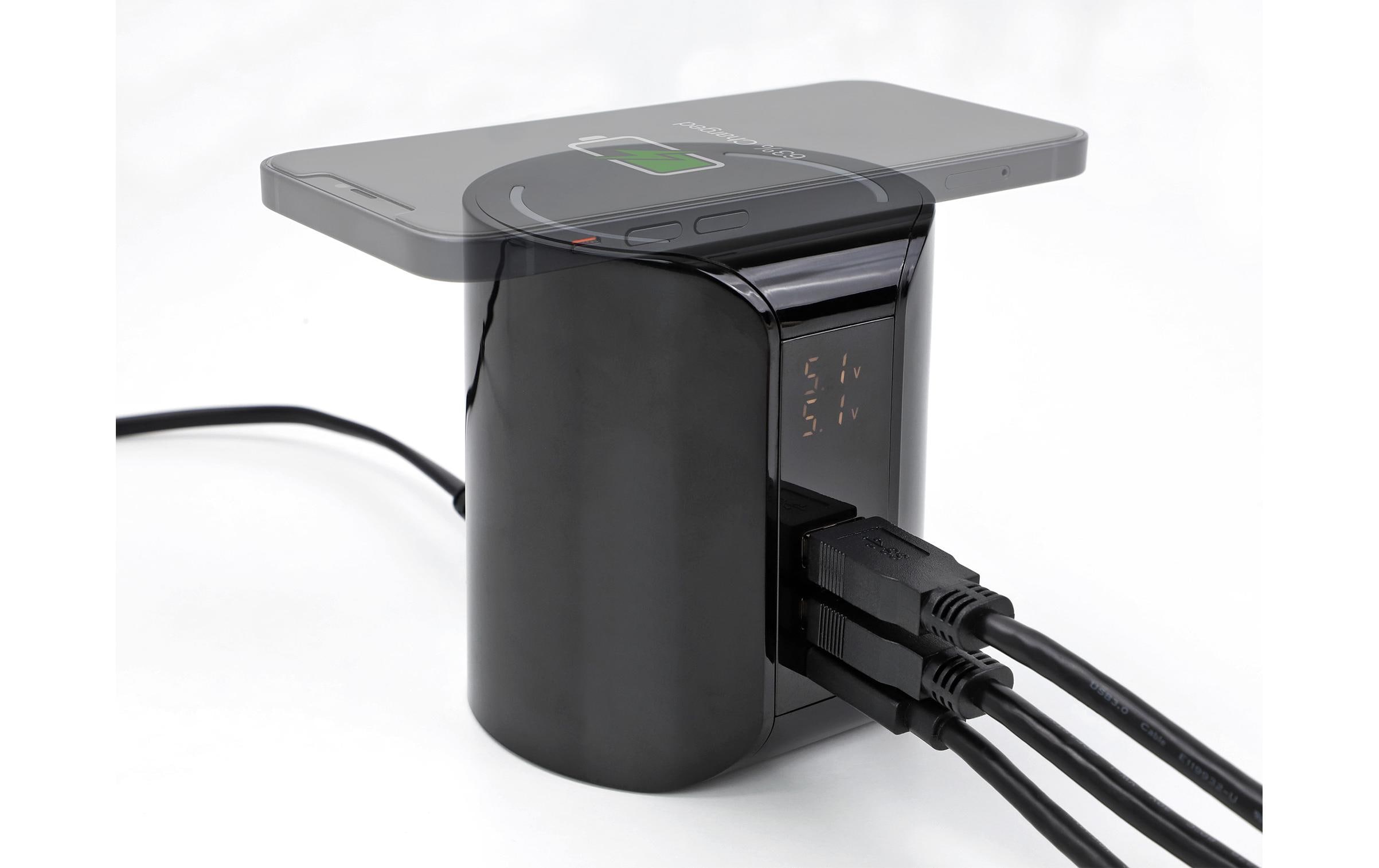 Delock Ladestation 1x USB Type-C, 2x USB Type-A mit Wireless