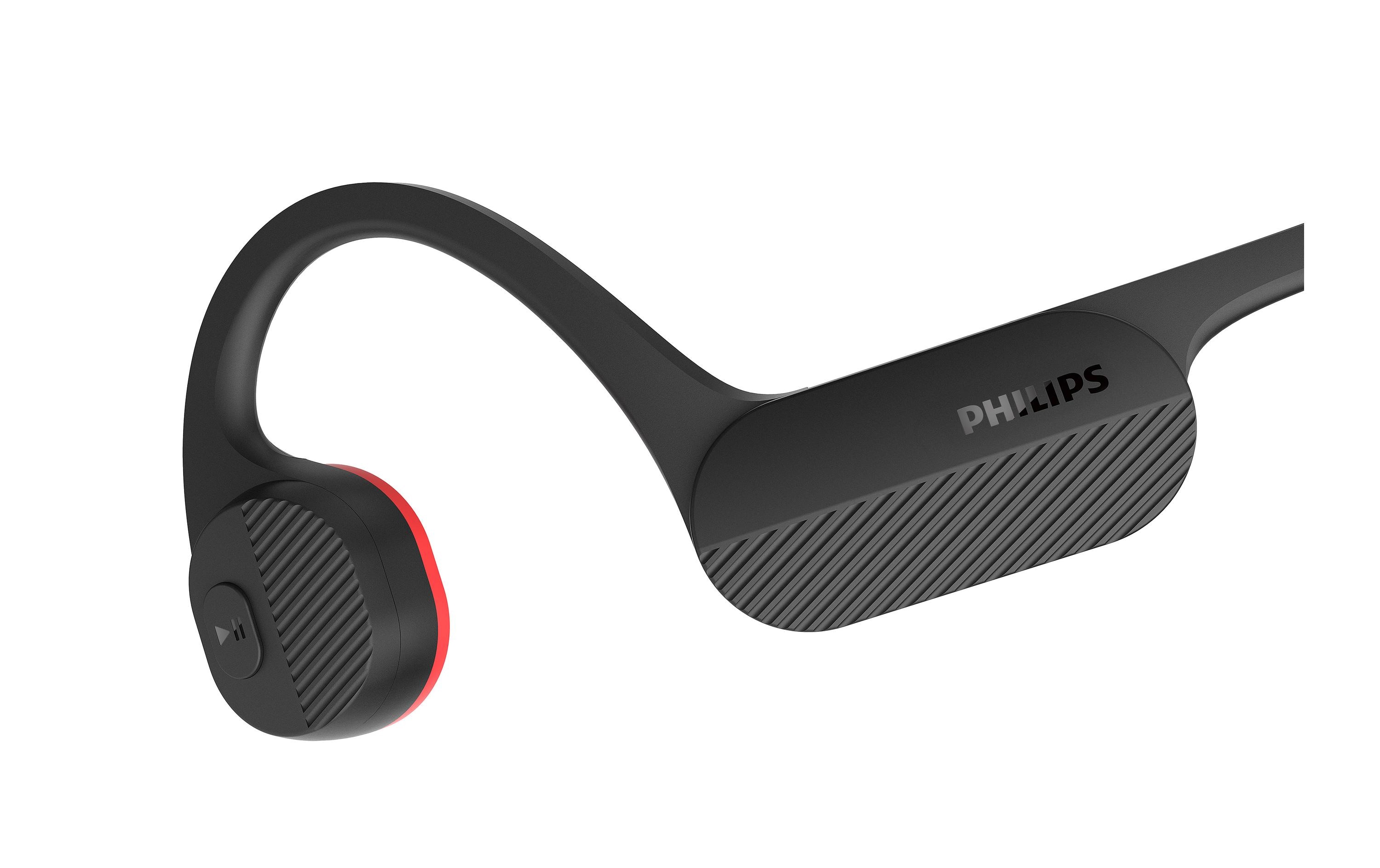 Philips Wireless Bone Conduction Kopfhörer TAA5608BK Schwarz