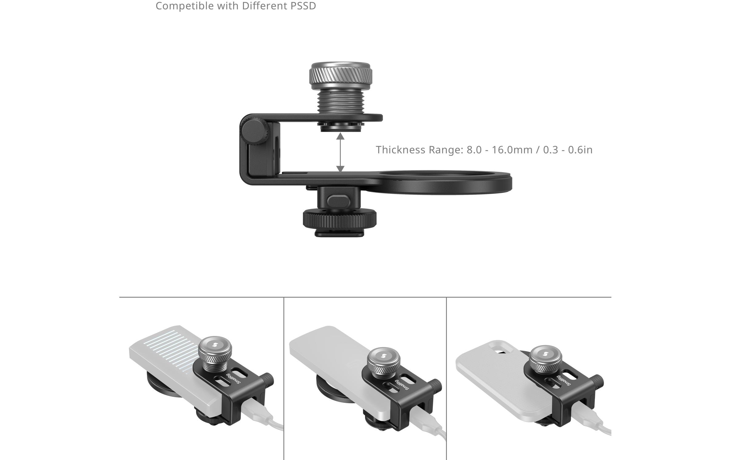 Smallrig MagSafe / Cold Shoe Universeller 2-in-1-SSD-Halter