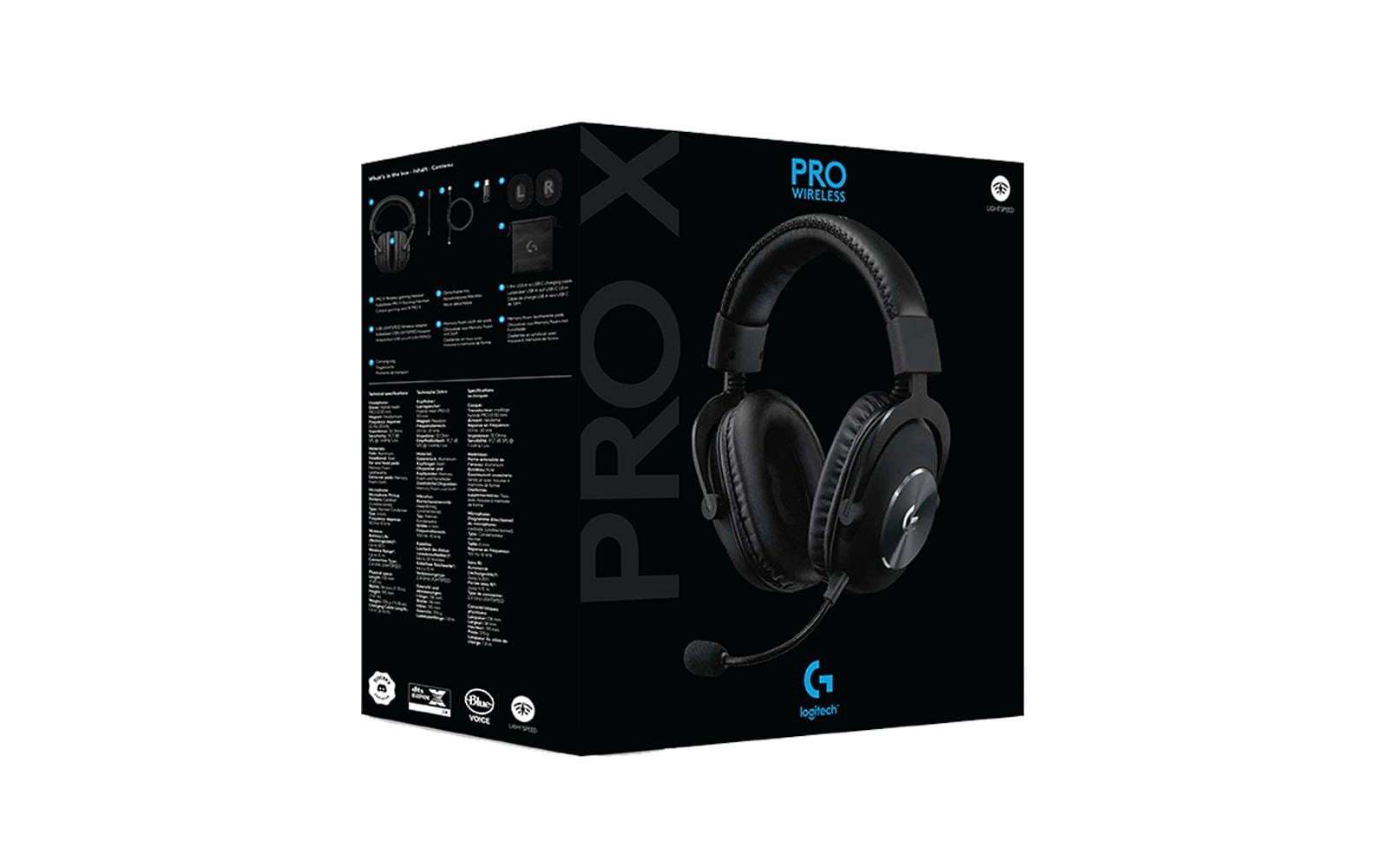 Logitech Headset G Pro X Wireless Lightspeed Gaming Schwarz