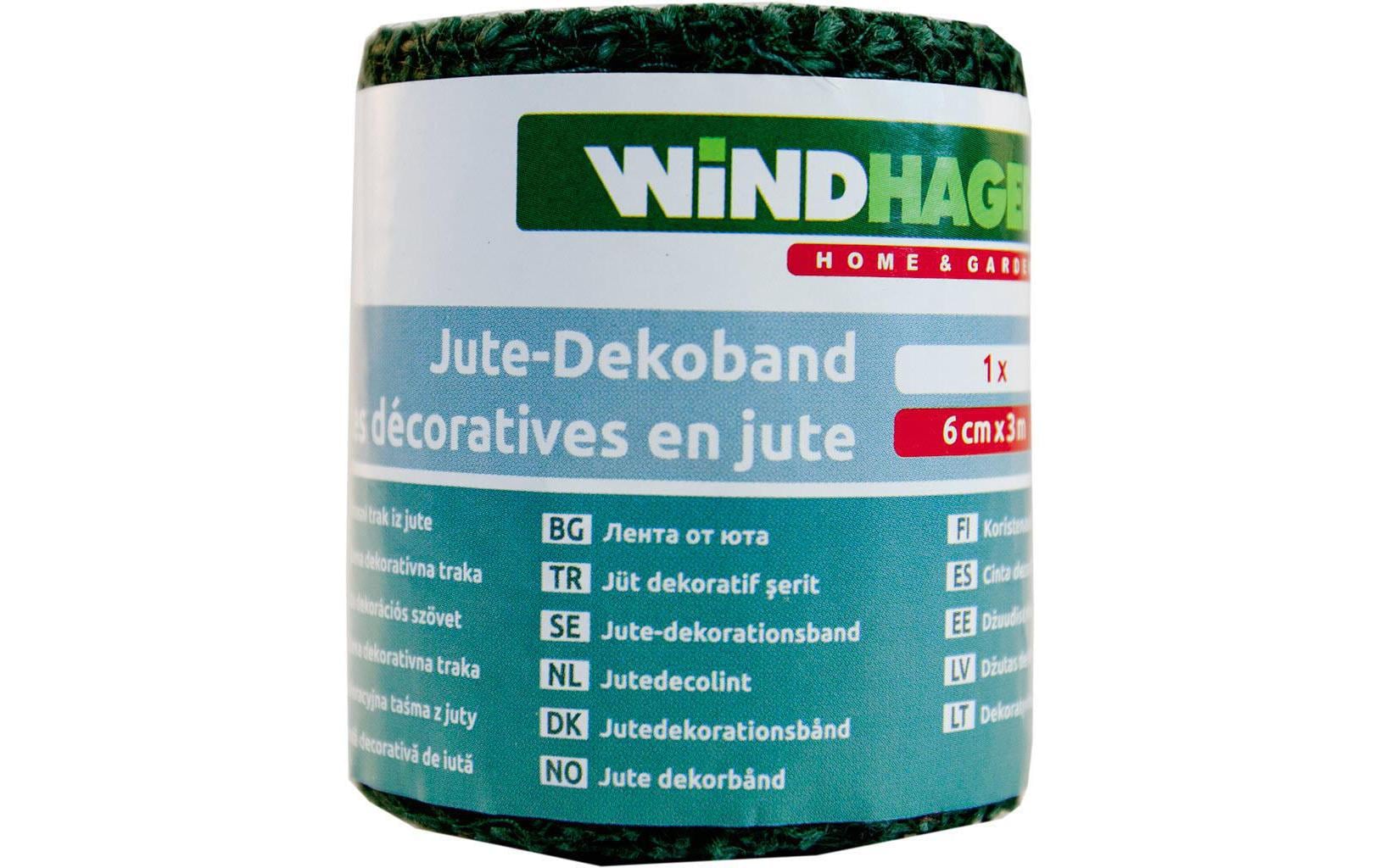 Windhager Jute-Dekoband, grün