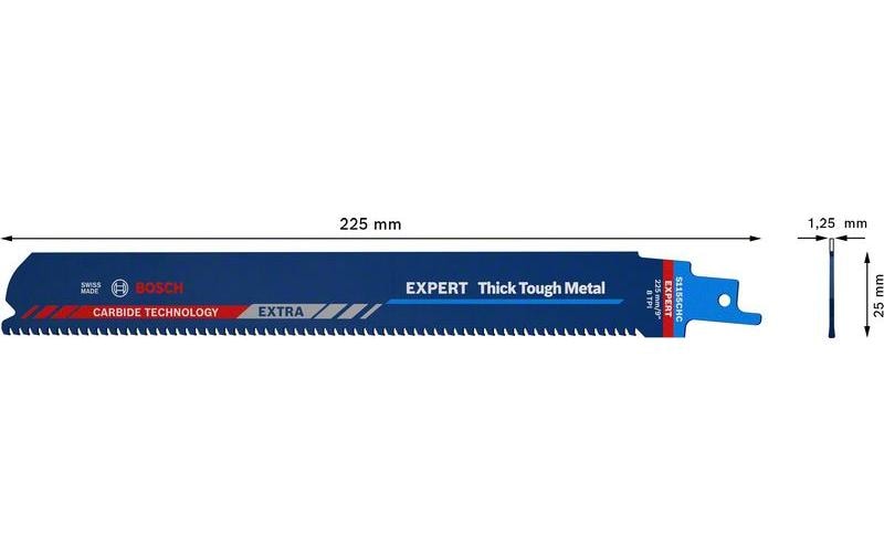 Bosch Professional Säbelsägeblatt EXPERT Thick Tough Metal S 1155 CHC, 10 Stück