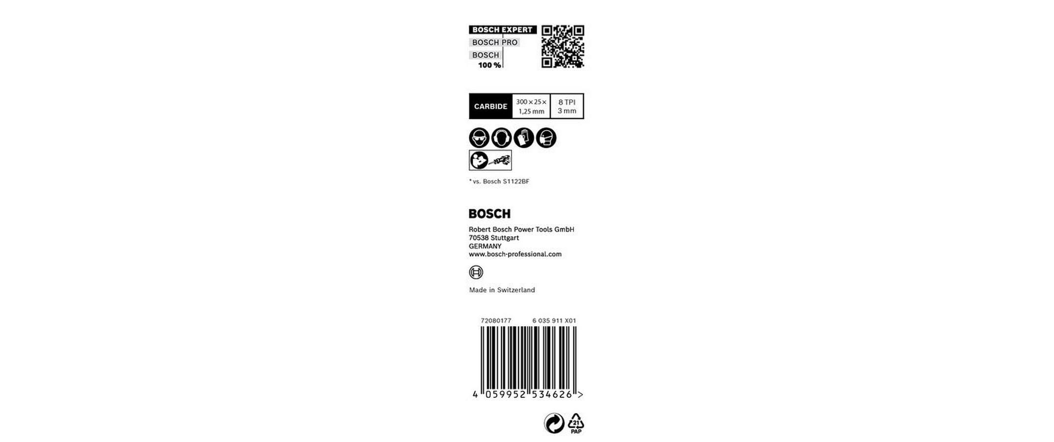 Bosch Professional Säbelsägeblatt EXPERT Thick Tough Metal S 1255 CHC, 10 Stück