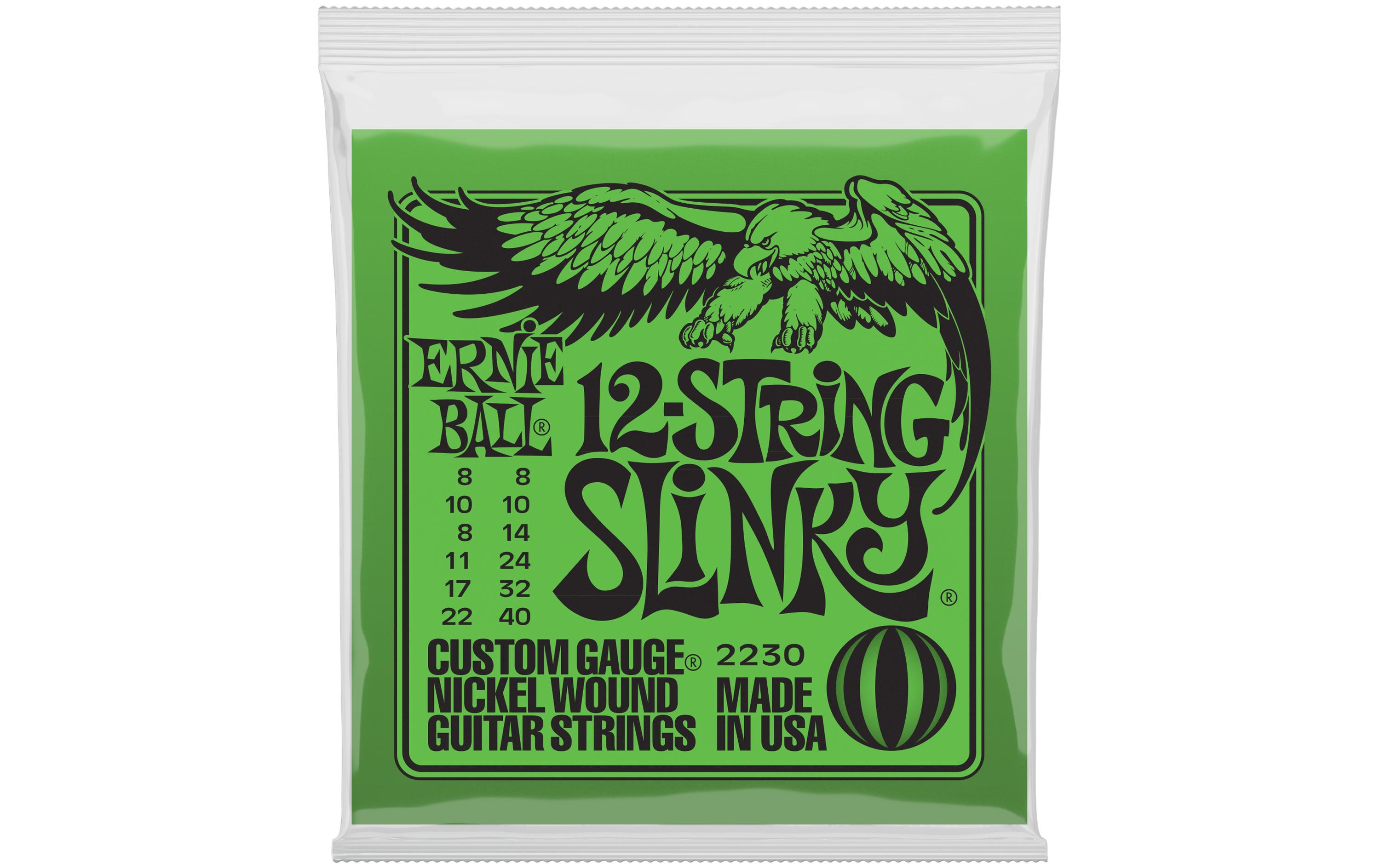 Ernie Ball Gitarrensaiten 2230 Slinky Nickel – 12-String 08-40