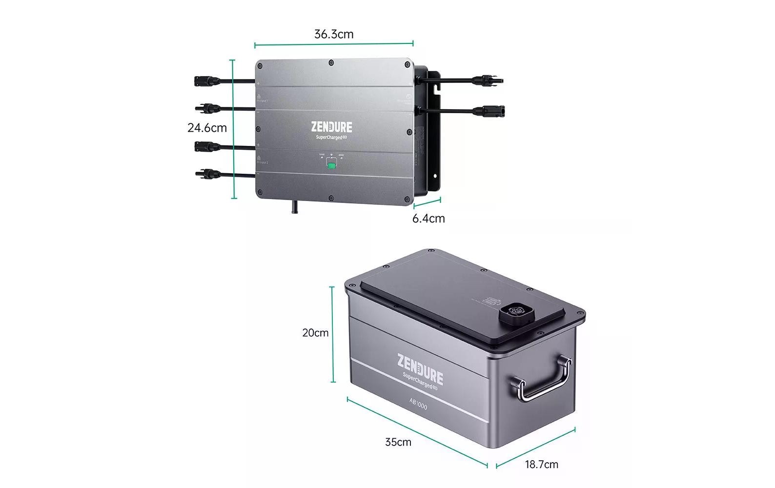 Zendure Energiespeicher SolarFlow 1920 Wh Kit PV Hub mit 2x Batterie