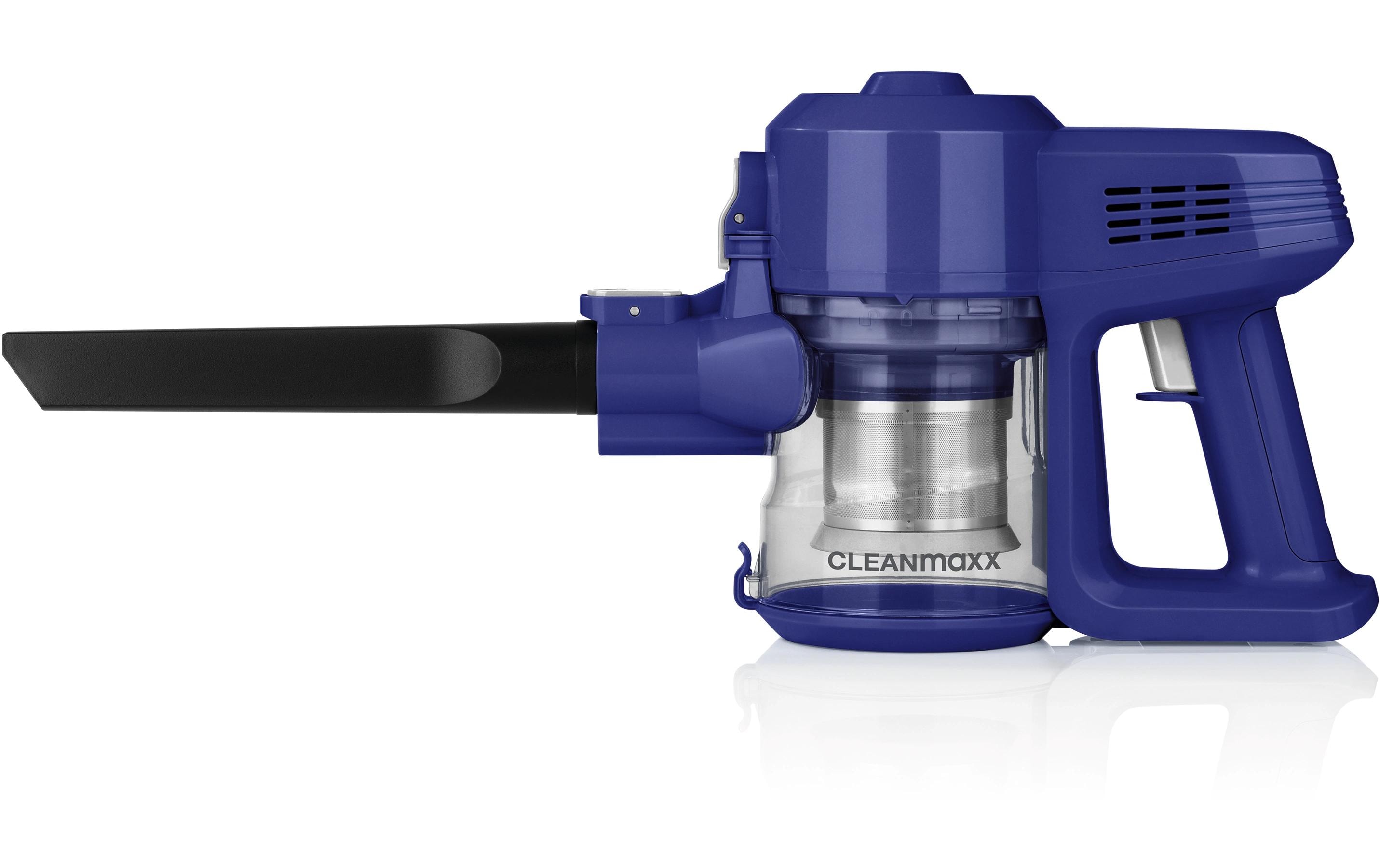 CLEANmaxx Akku-Hand- und Stielsauger Blau/Silber