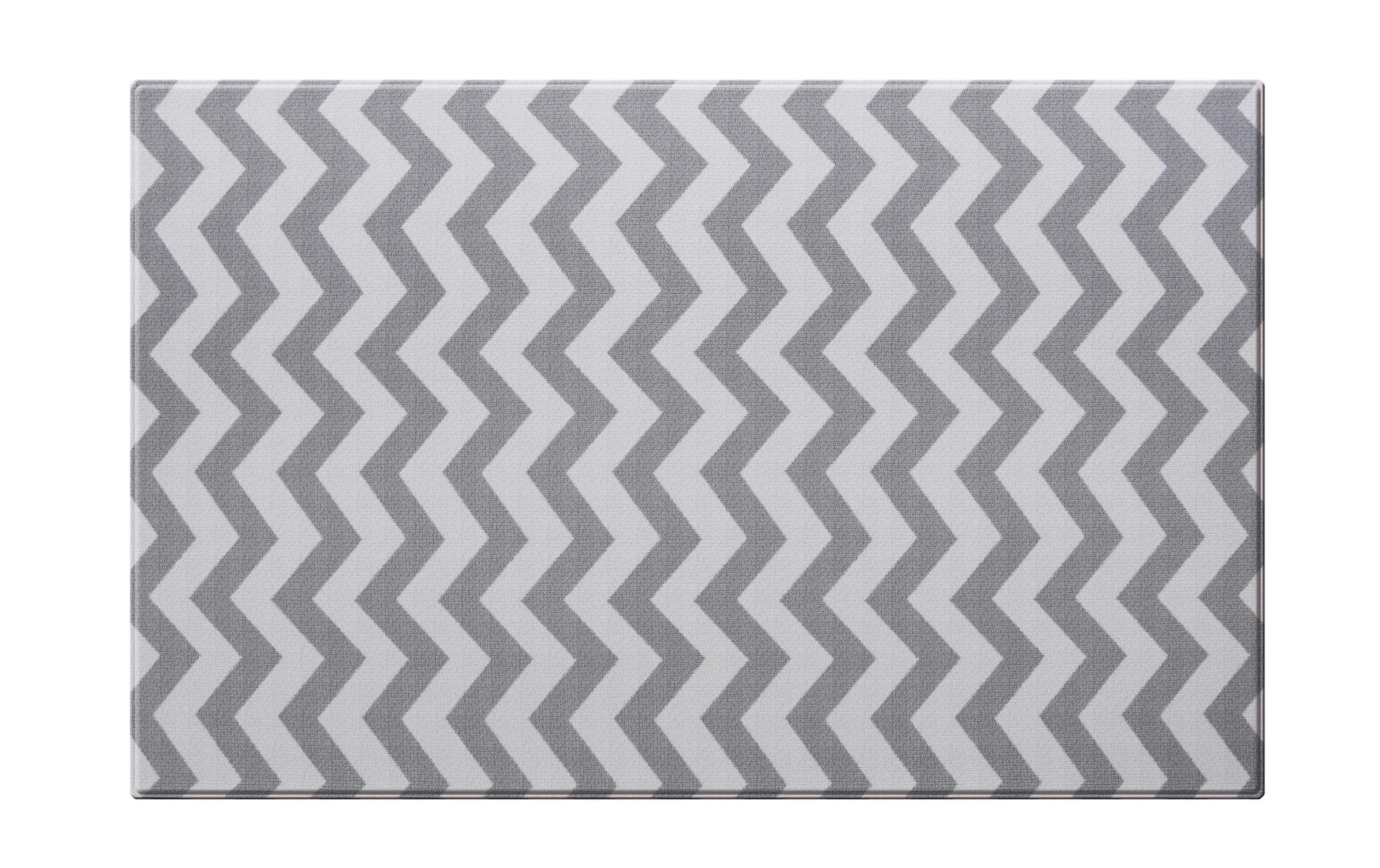 Dwinguler Spielmatte Slim Zig Zag Grau 180 x 140 cm