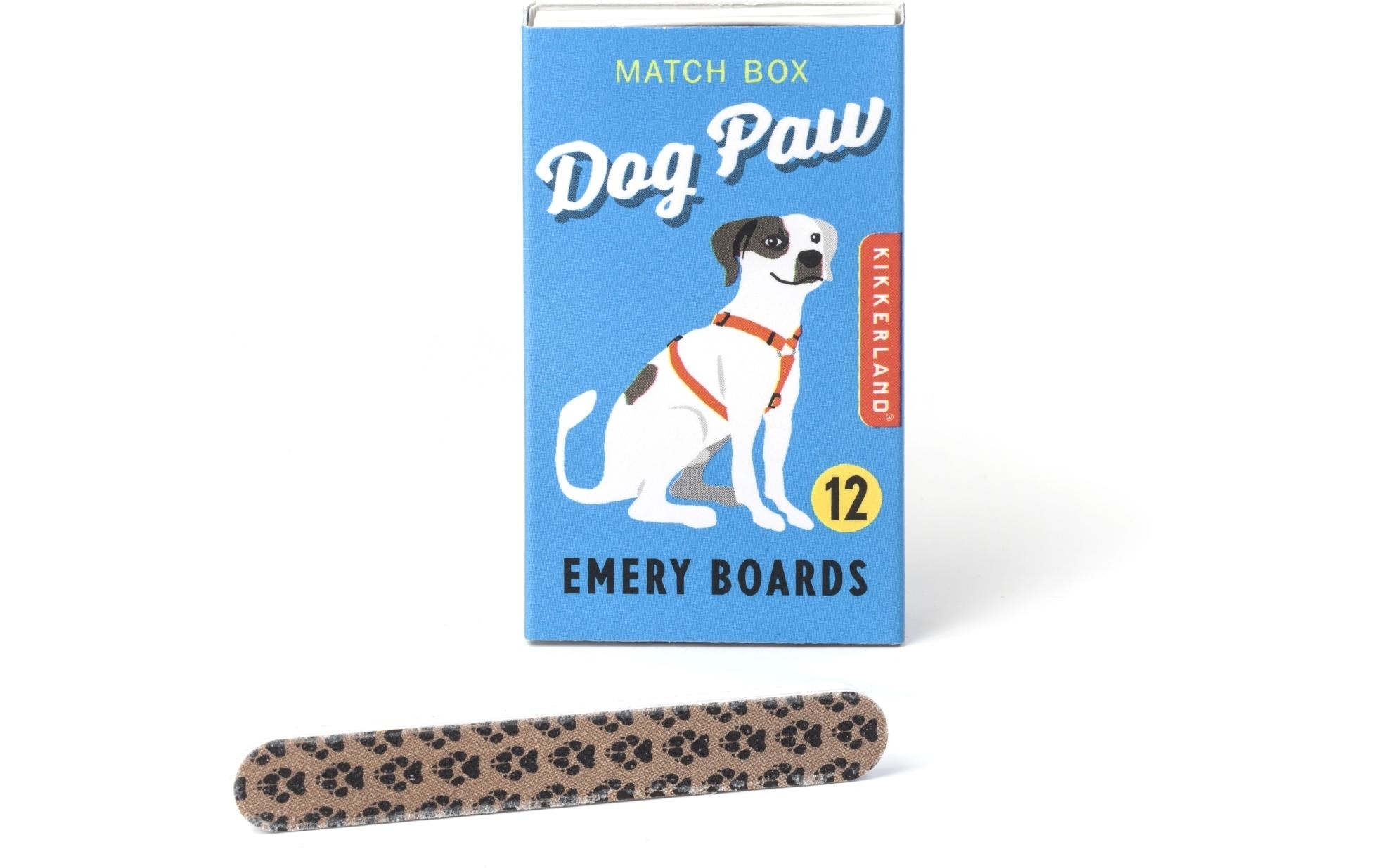 Kikkerland Nagelfeile Dog Paw Match Box Emery Boards 12 Stück