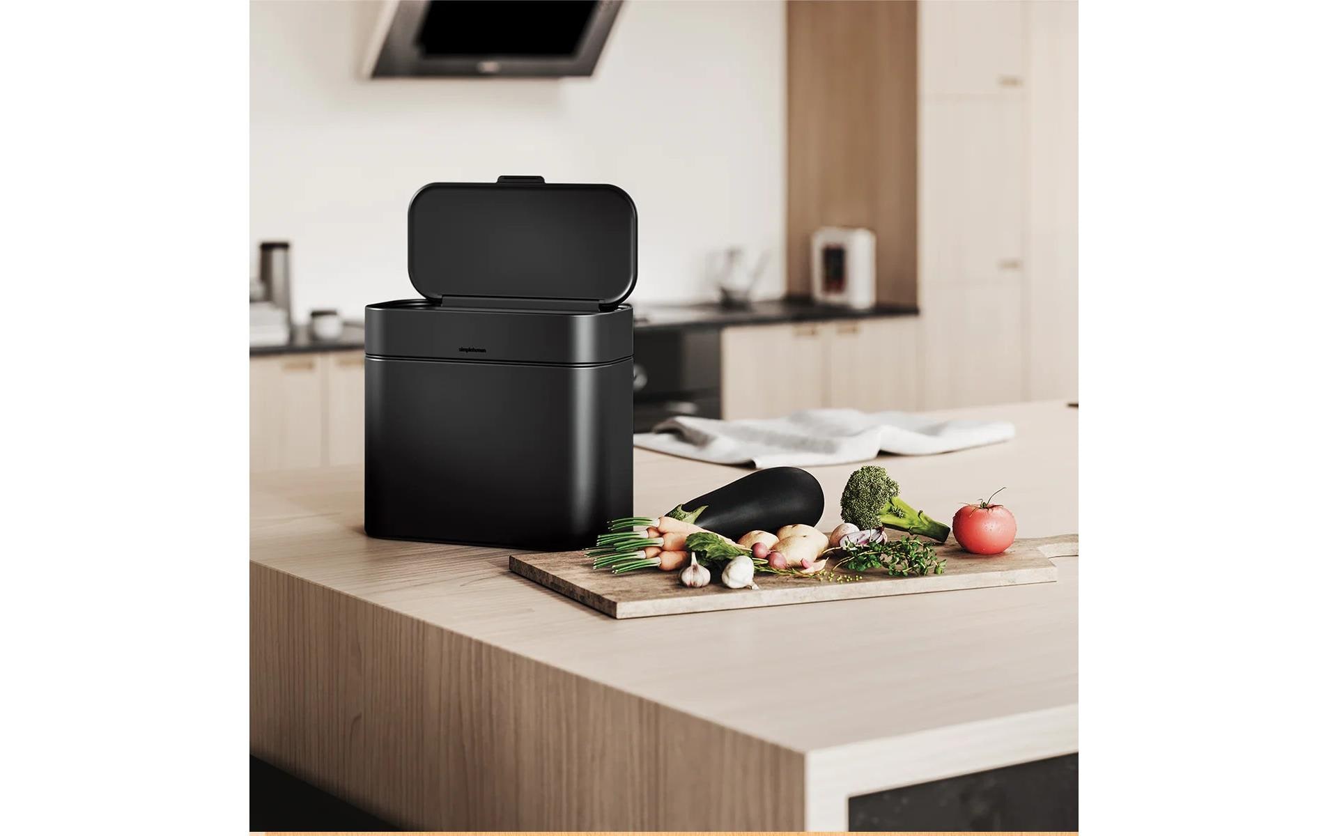 Simplehuman Komposteimer Caddy 4 l, Schwarz matt