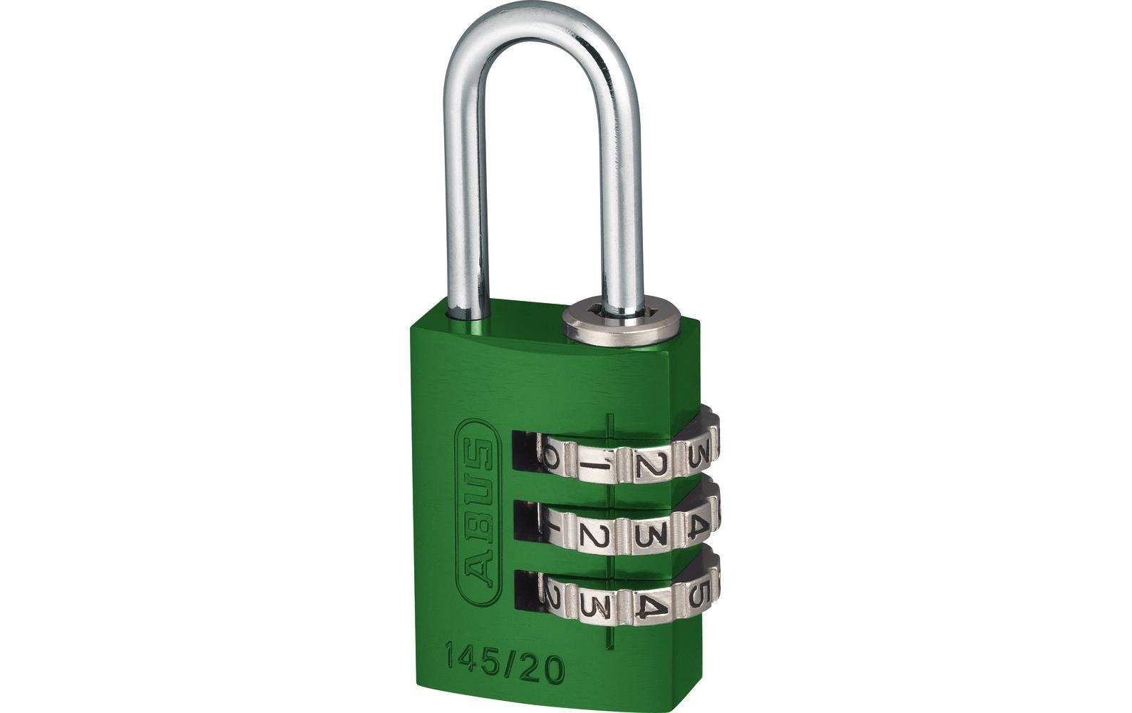 Abus Zahlenschloss 145/20 Lock-Tag Grün Aluminium