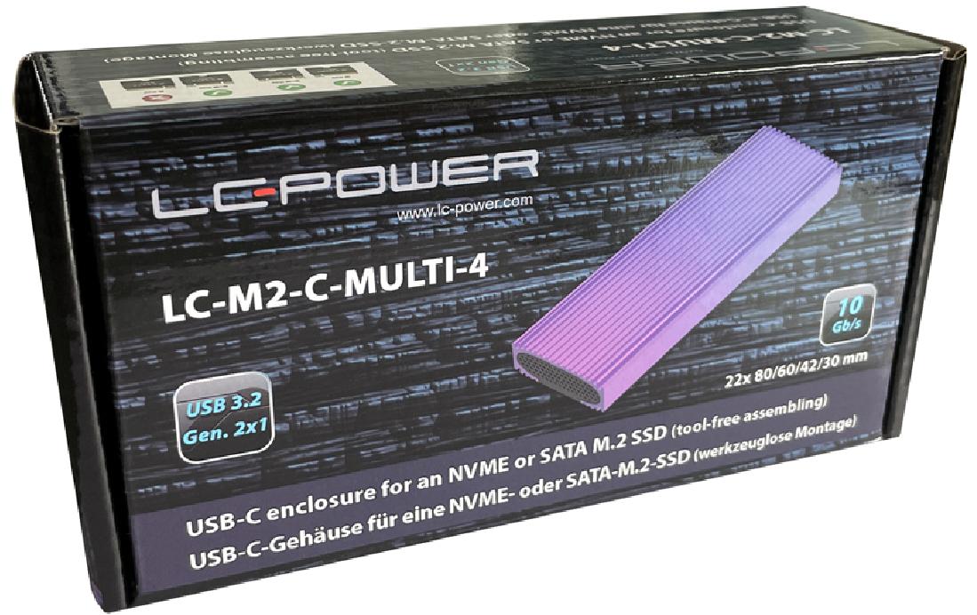 LC-Power Externes Gehäuse LC-M2-C-MULTI M.2 Lila/Violett