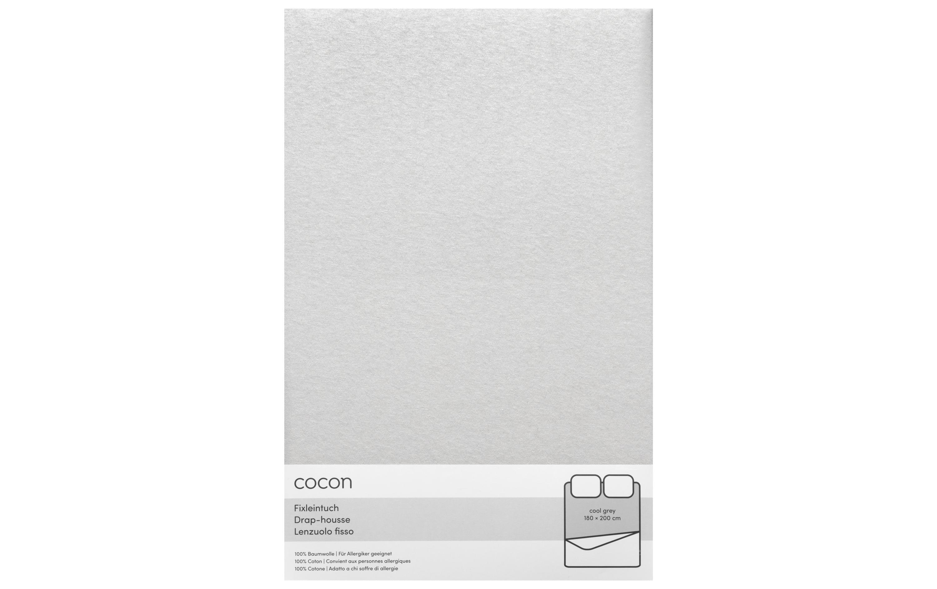 COCON Fixleintuch 180-200 x 200 cm, Hellgrau