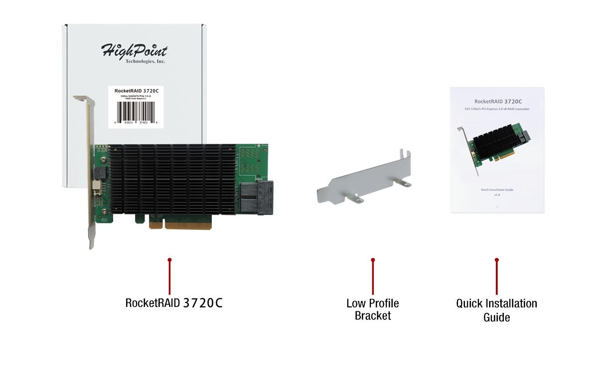 Highpoint RAID-Controller RocketRAID 3720C 2x SFF-8643, PCI-Ex8v3