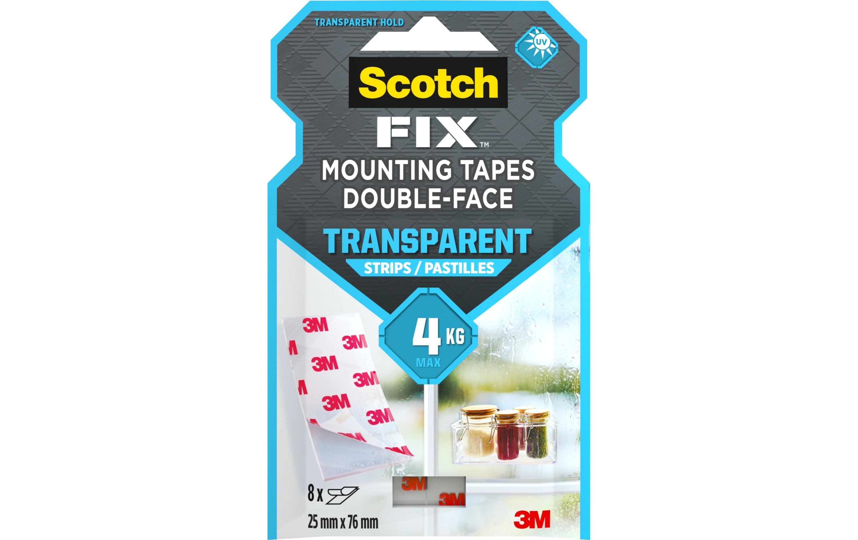 Scotch Montagestreifen Scotch-Fix, 25 mm x 76 mm, Transparent