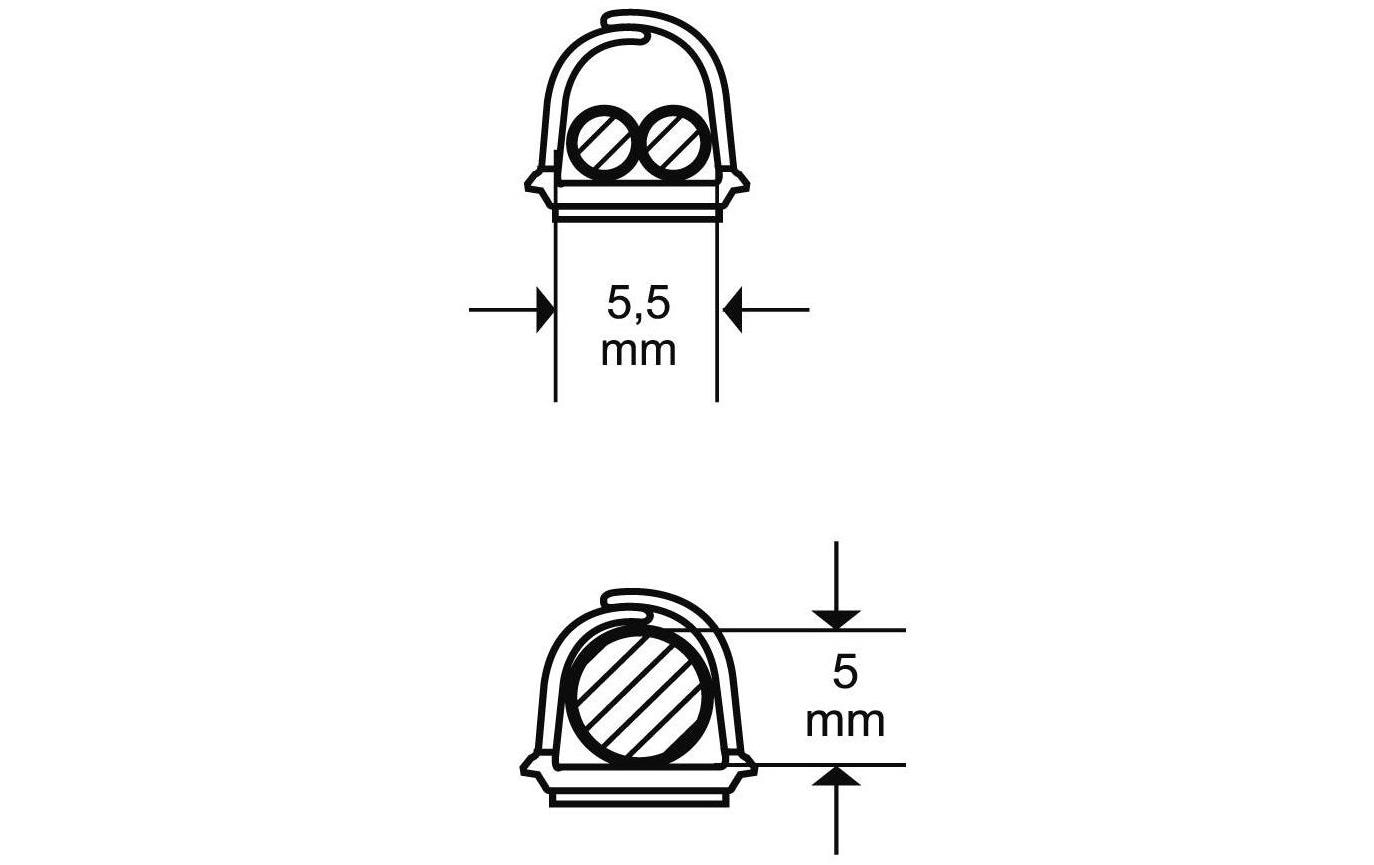 Max Hauri Kabelkanal Cable-Fix 4 x 1 m x 5 mm, Weiss