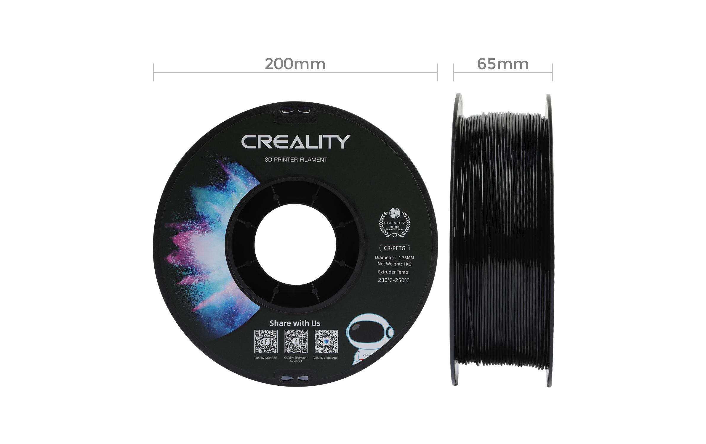 Creality Filament PETG, Schwarz, 1.75 mm, 1 kg