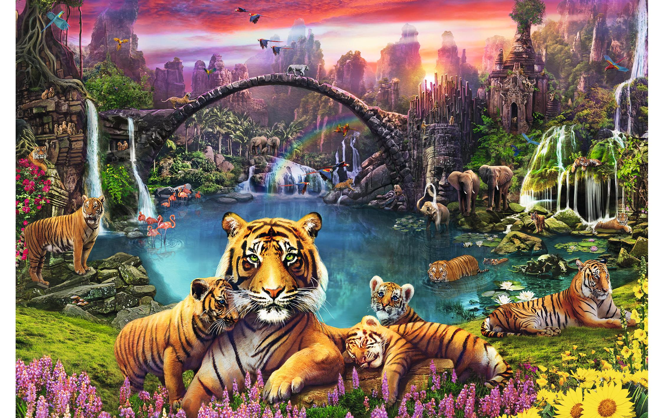 Ravensburger Puzzle Tiger in paradiesischer Lagune