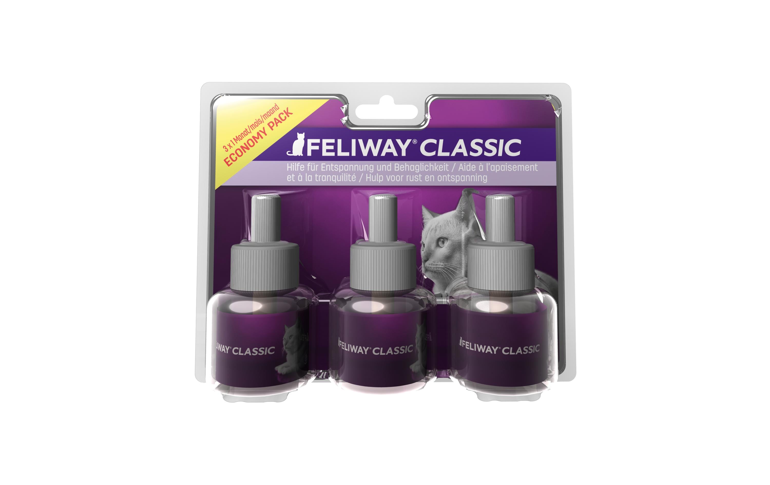 Feliway Wohlbefinden Classic Nachfüllflakon, 3 Stück