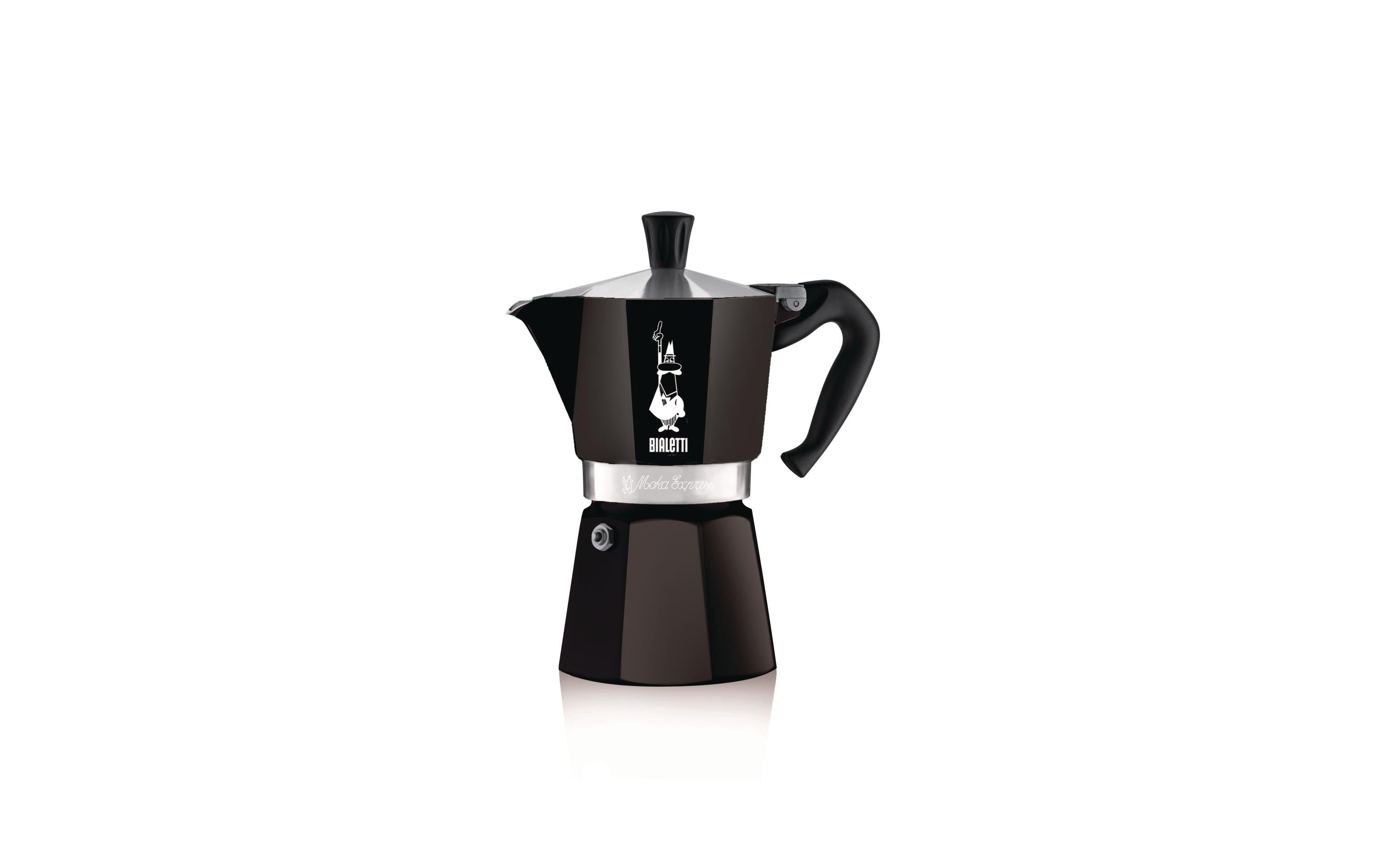 Bialetti Espressokocher Moka Express 6 Tassen, Schwarz