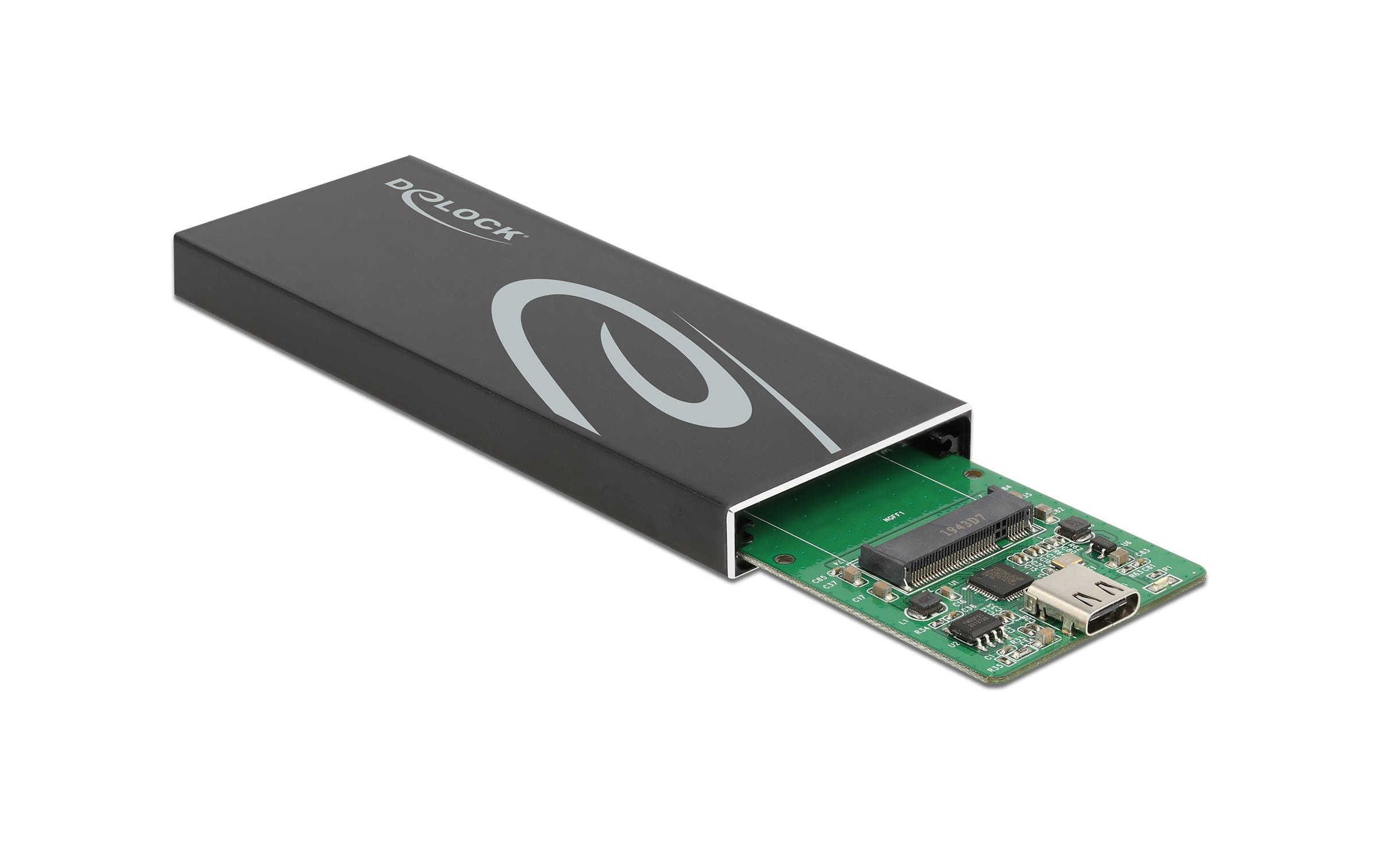 Delock Externes Gehäuse für M.2 SATA SSD mit USB Type-C M.2