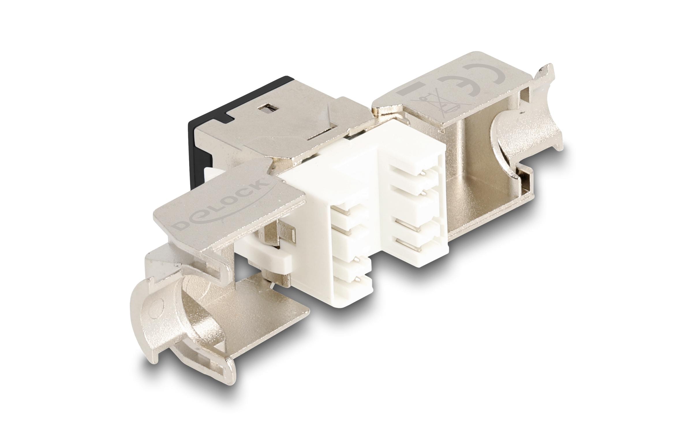 Delock Keystone-Modul RJ45 zu LSA Cat.6A Schwarz, 10 Stück