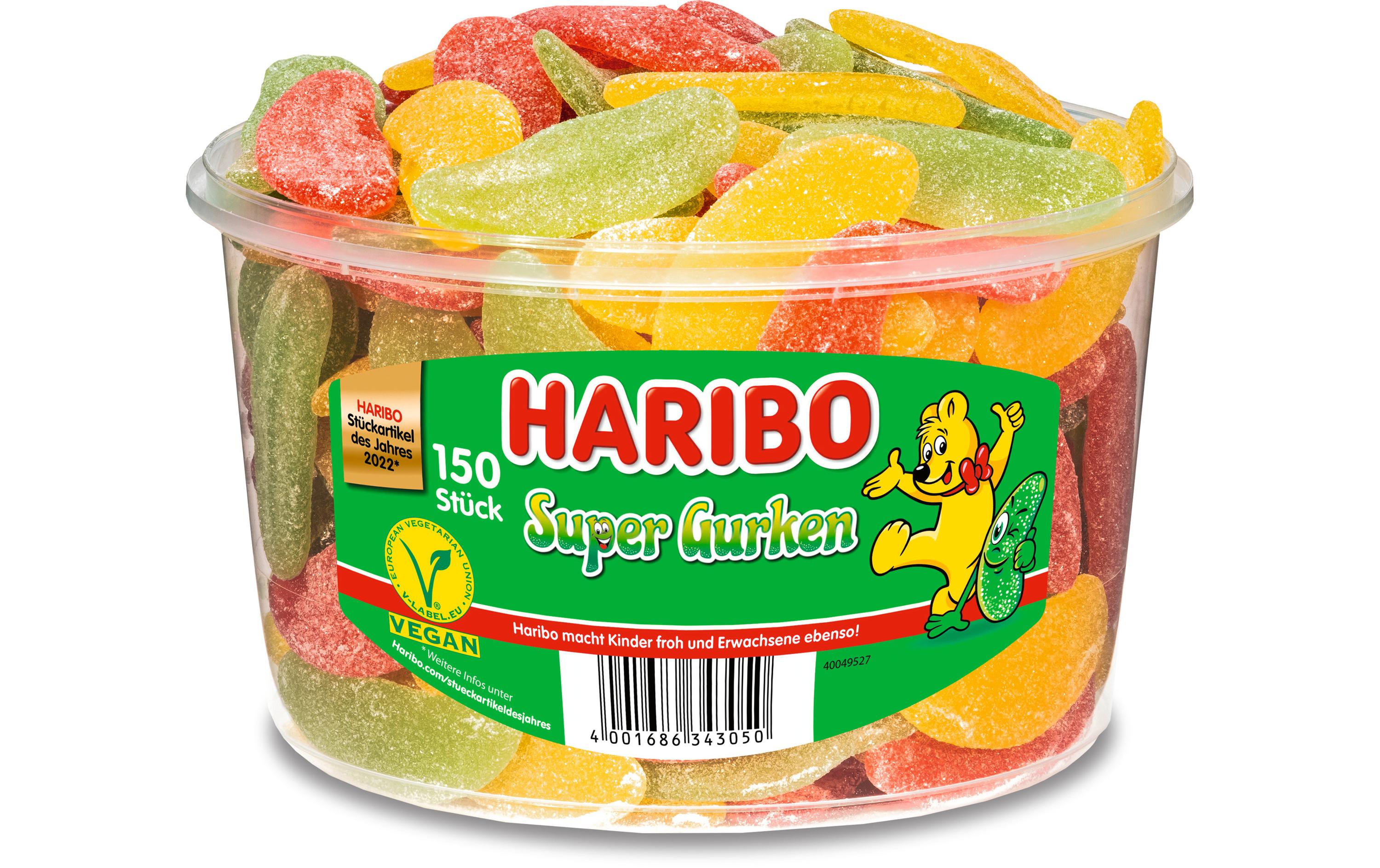 Haribo Gummibonbons Super Gurken 150 Stück