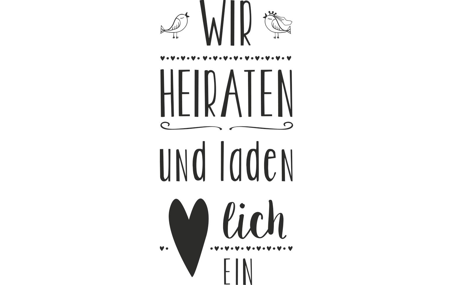 Heyda Motivstempel Wir heiraten Herz Hellbraun