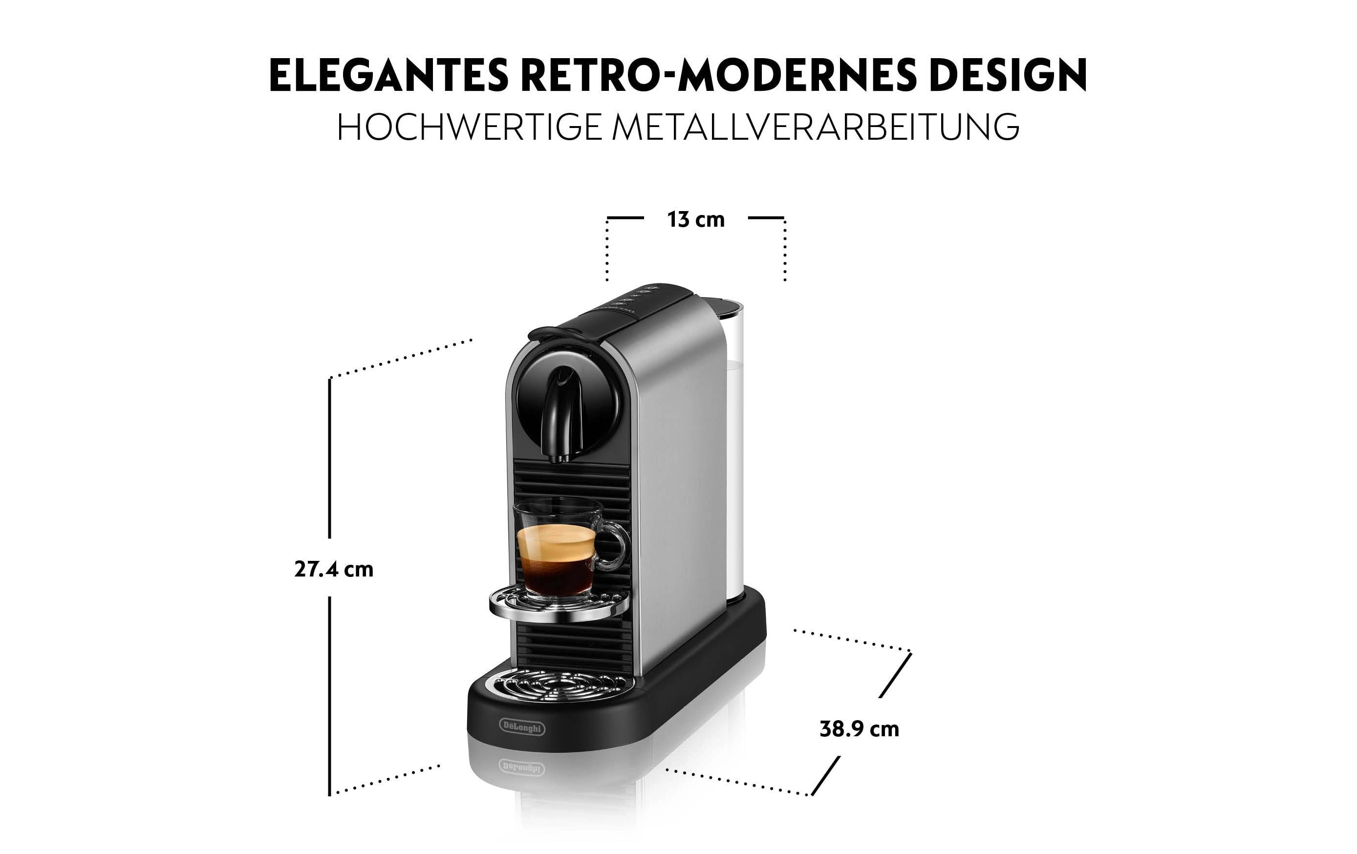 De'Longhi Kaffeemaschine Nespresso Citiz Platinum EN220.T Grau