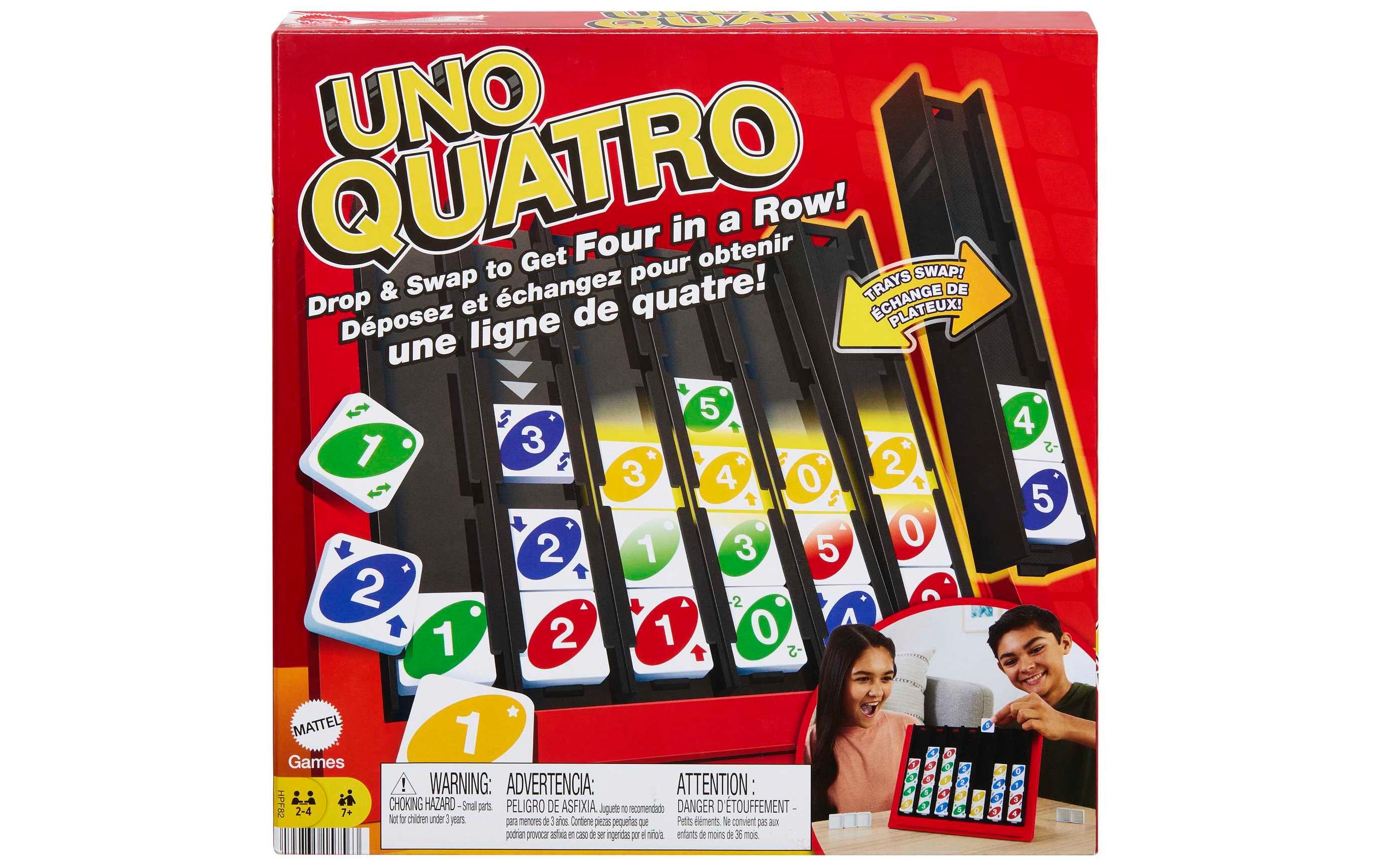 Mattel Spiele Familienspiel UNO Quatro