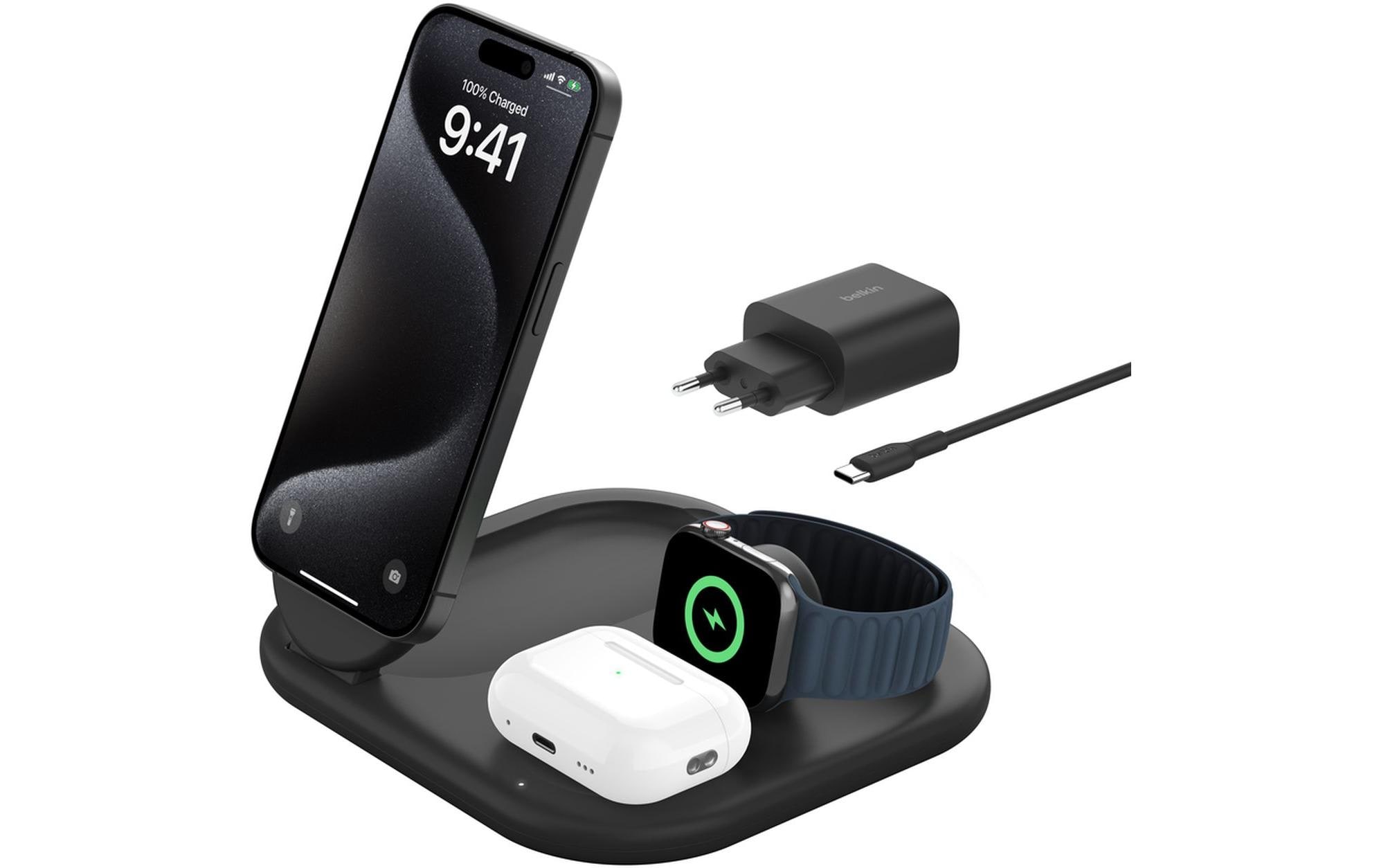 Belkin Wireless Charger BoostChrage Qi2 15 W Schwarz