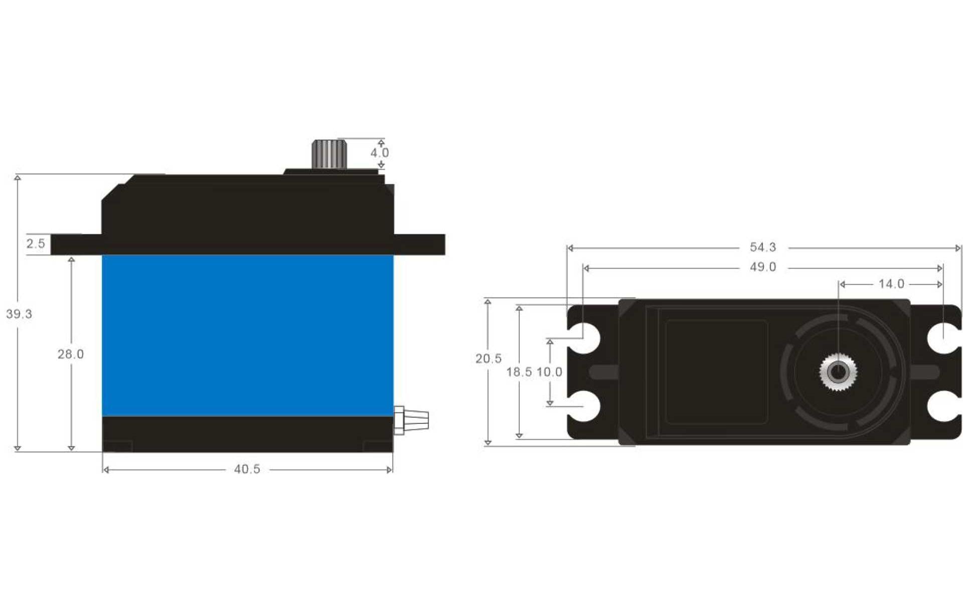 PowerHD Servo LW-15MG, Wasserdicht, 15 kg, Digital HV