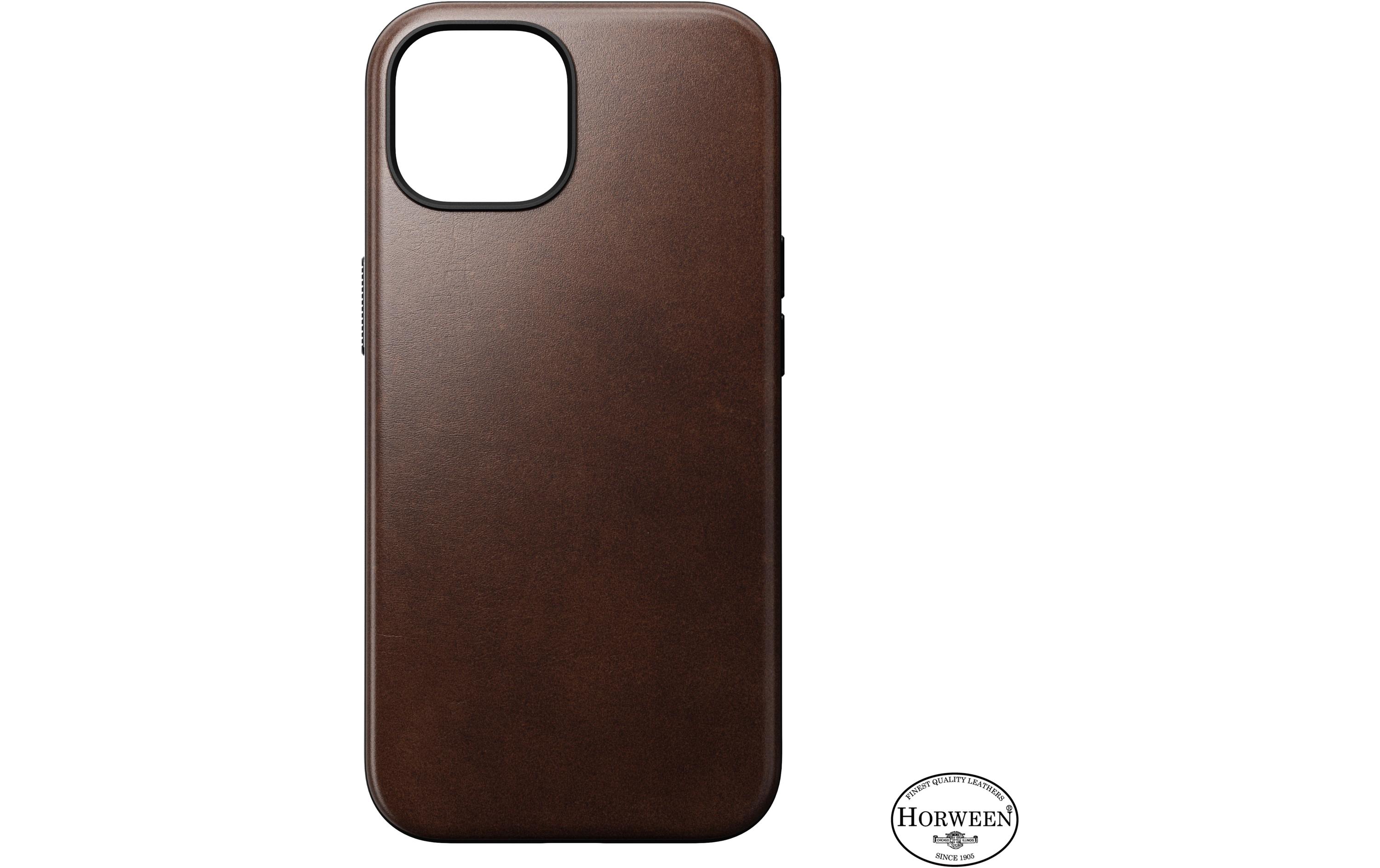 Nomad Back Cover Modern Leather Horween iPhone 15 Schwarz