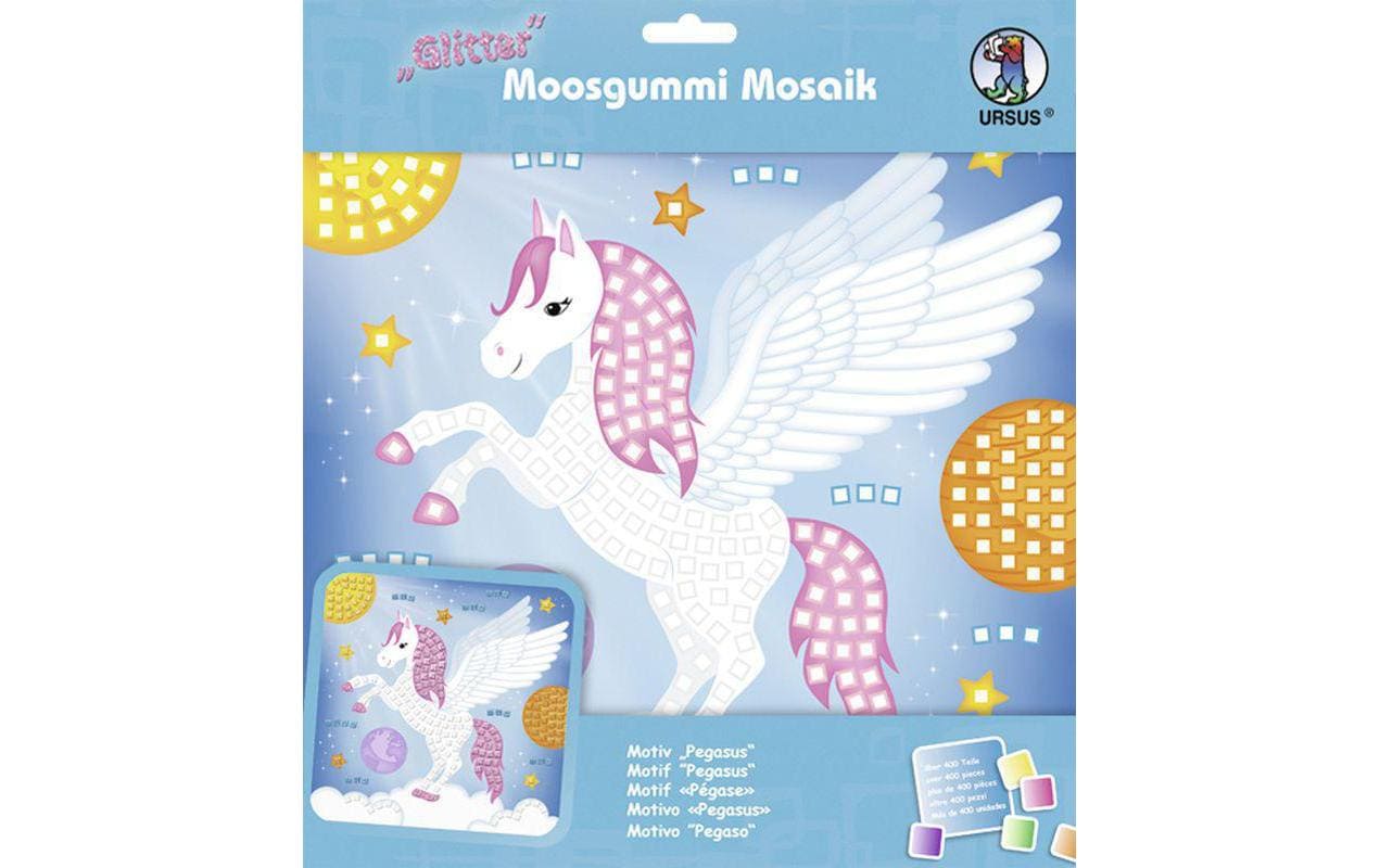 URSUS Moosgummi-Set Glitter Pegasus, Mehrfarbig