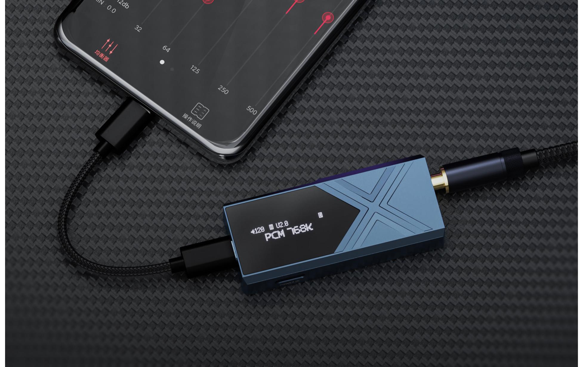 FiiO Kopfhörerverstärker & USB-DAC KA17 Blau